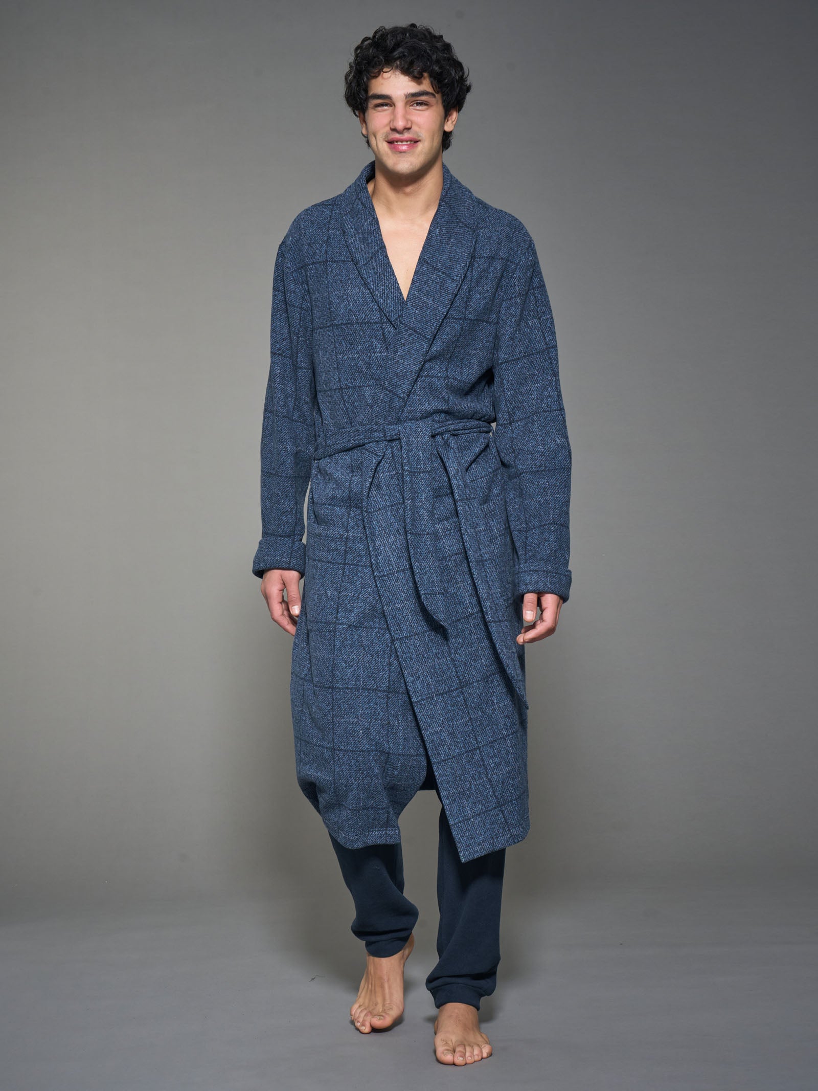 Ragno Cotton Eco Pile Vestaglia Lunga Uomo Fant.Denim Calda
