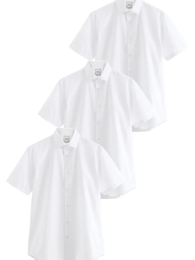 Next Camicia Easy-Care Maniche Corte Uomo 3 Pezzi
