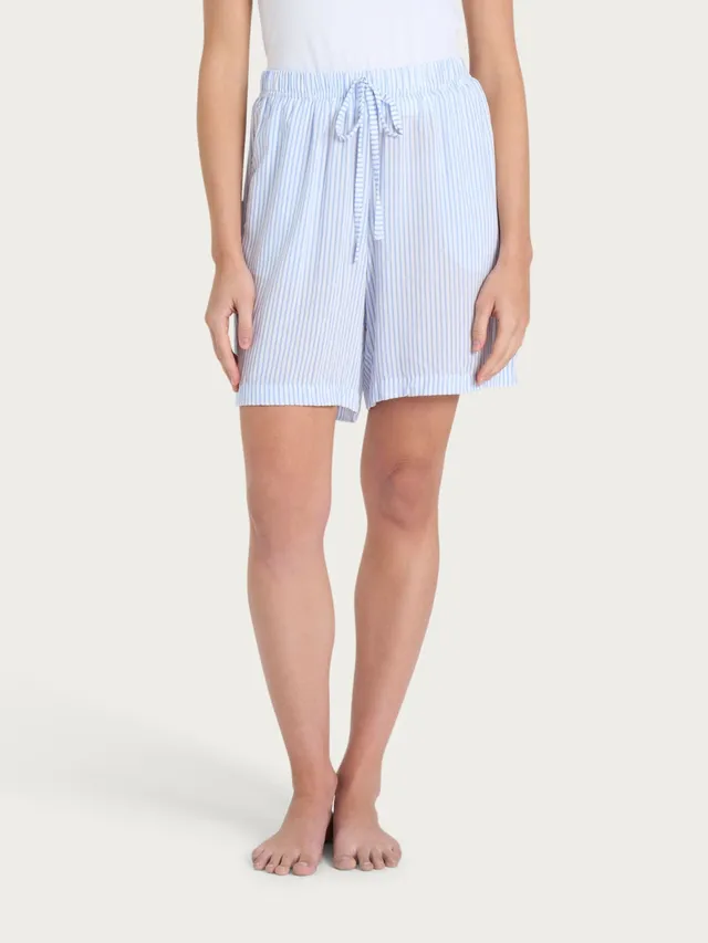 Ragno EcoSeta pantaloncino boyfriend righe lavender