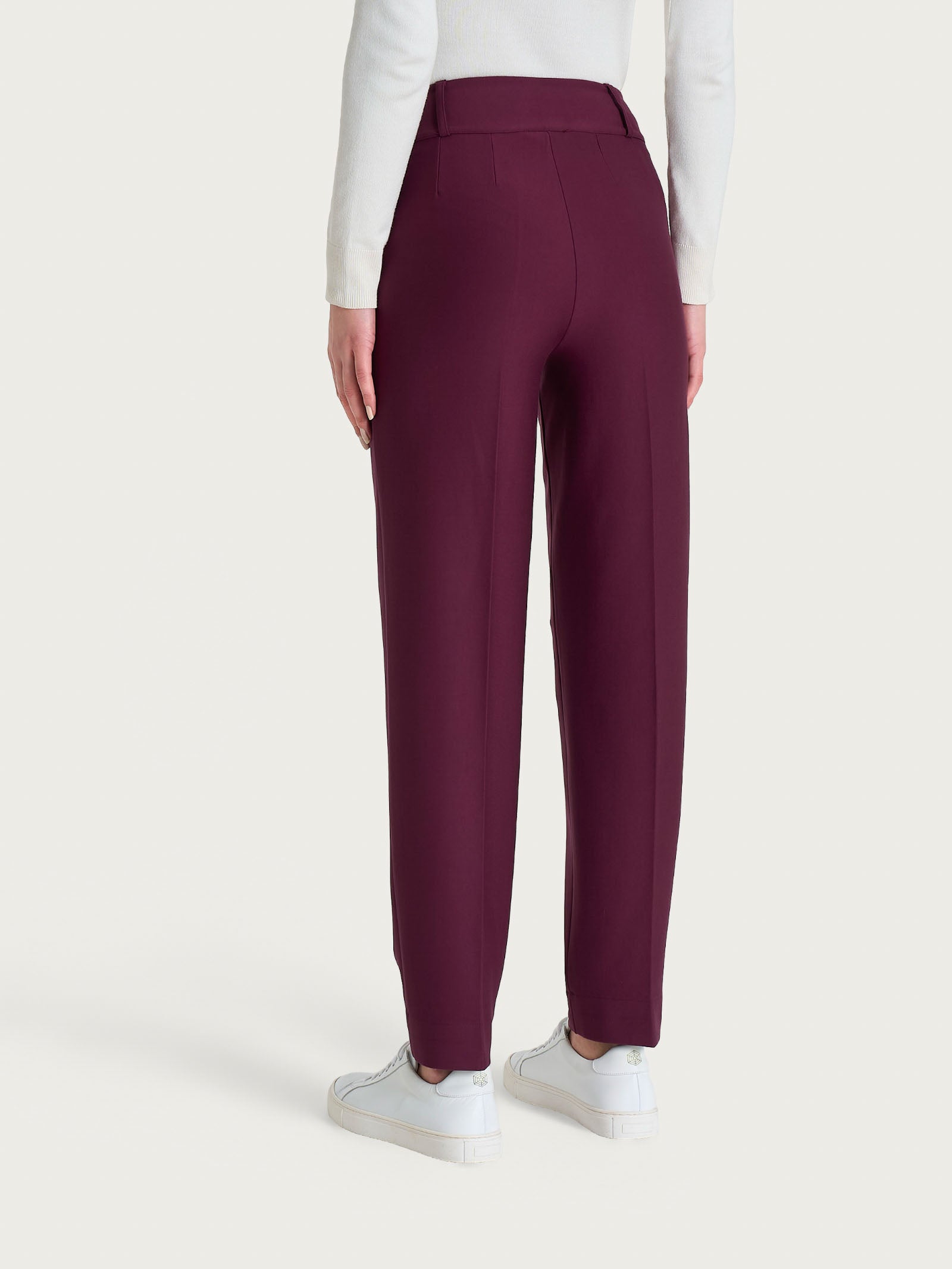 Ragno Compact Pantalone Carrot tasche pantalone viola Fig