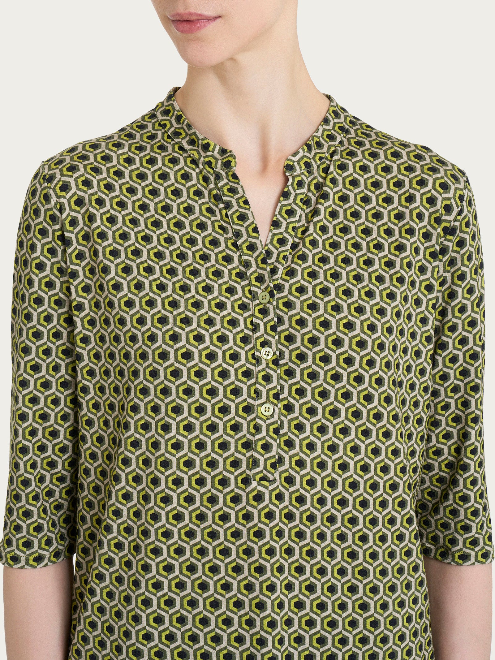 Ragno Maglietta 3/4 Scollo a V Fant. Sphagnum crepe