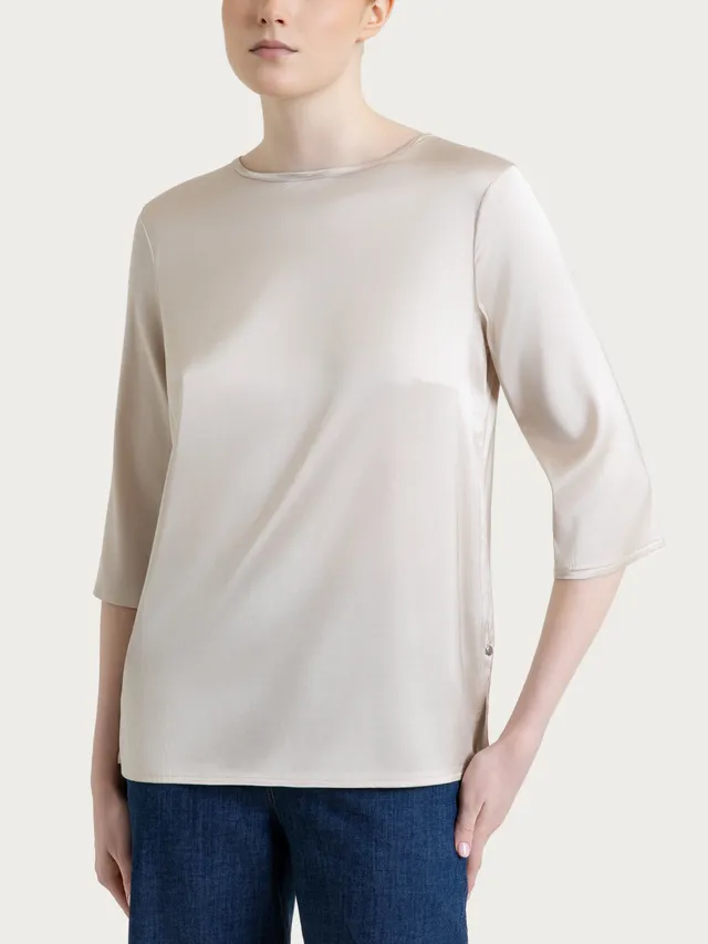 Ragno Viscosa Summer Blusa manica 3/4 Champignon
