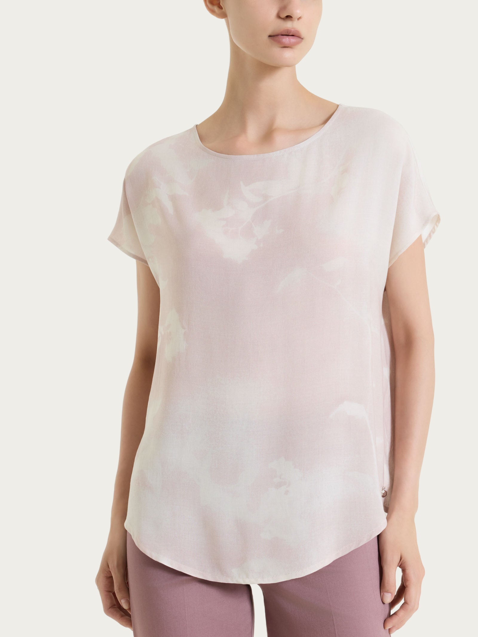 Ragno EcoSeta Blusa Manica Corta Fant.Champignon viscosa