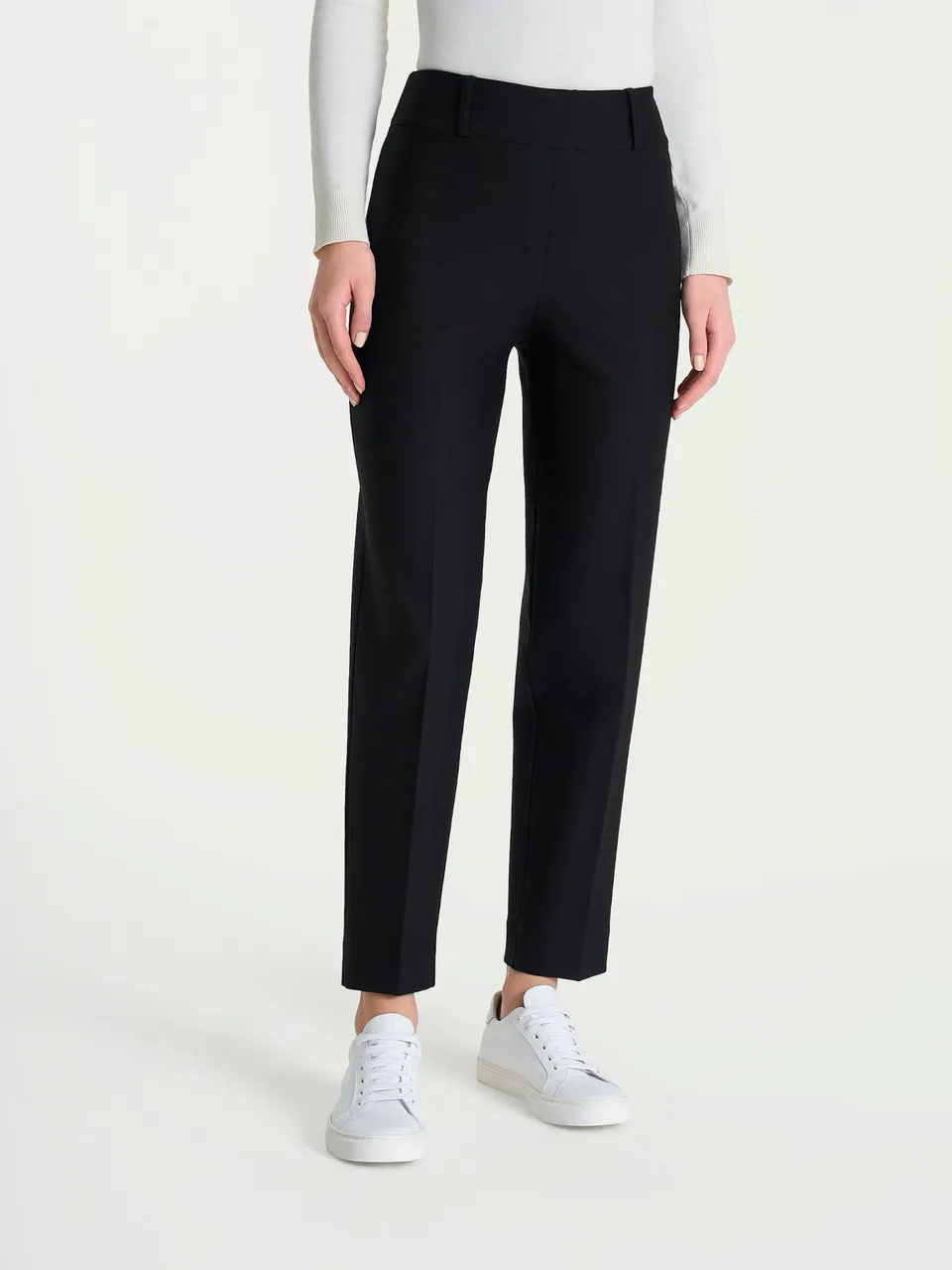 Ragno Compact Pantalone a Carota Nero vestibilità tapered