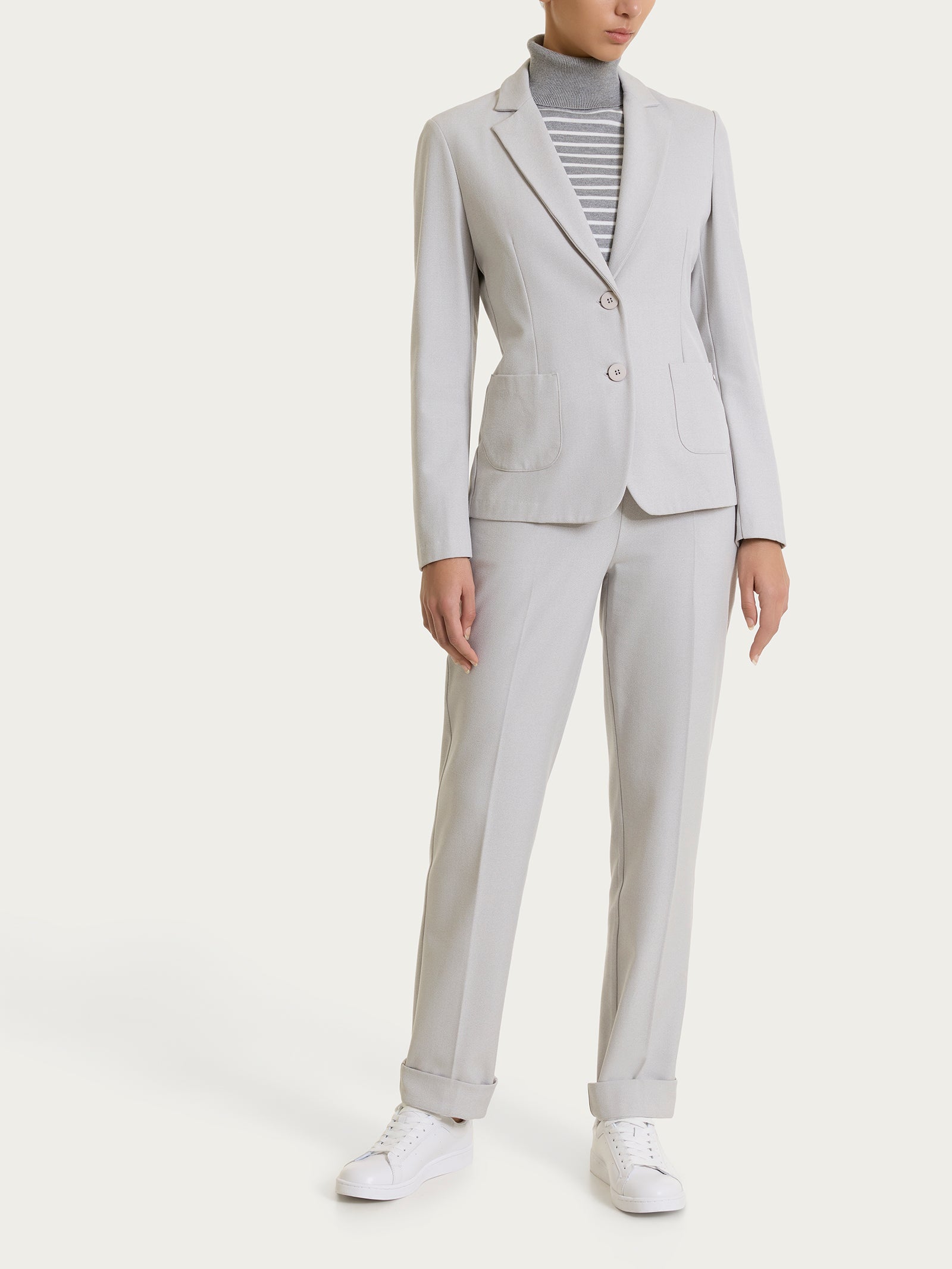 Ragno Compact Blazer Due Bottoni Ghiaia spazzolato