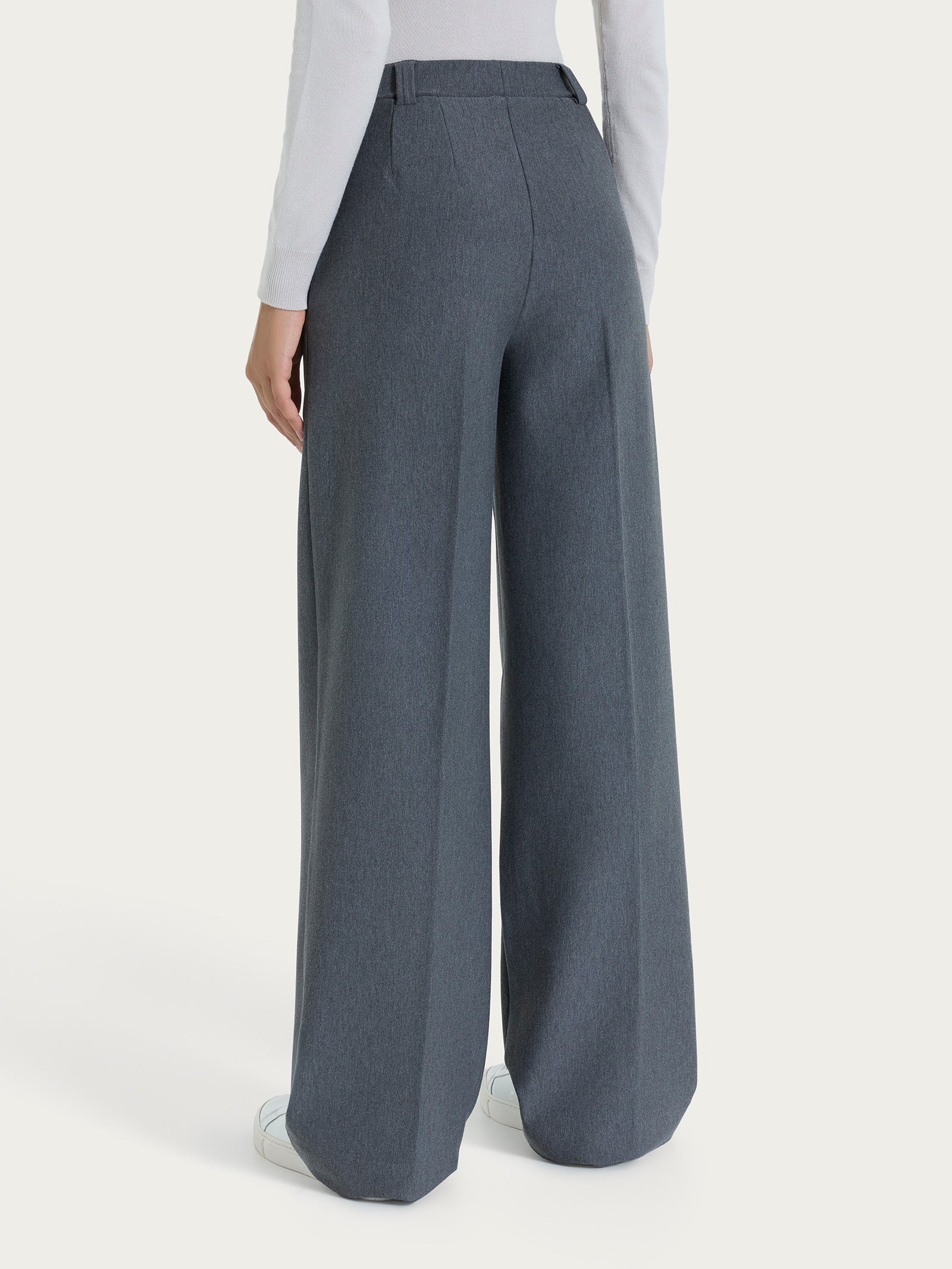 Ragno Compact The Wide Leg Pantalone Ardesia palazzo