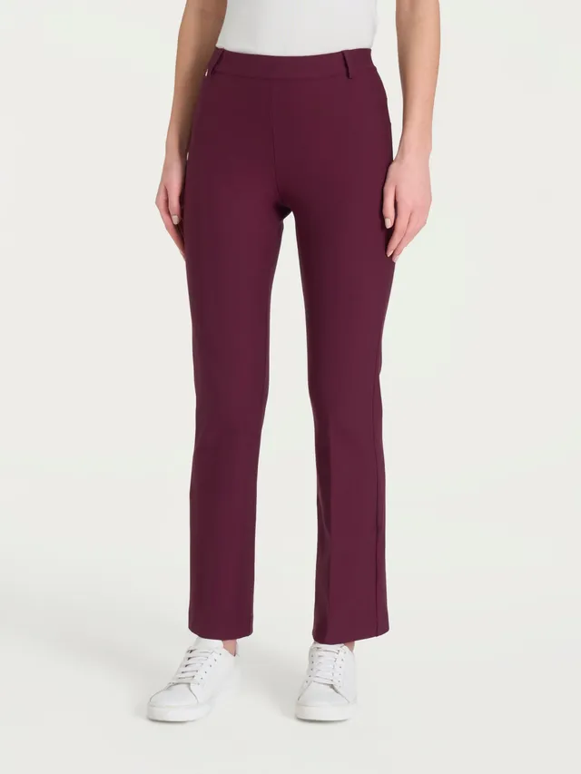 Ragno Compact pantalone flare Fig cropped misto viscosa