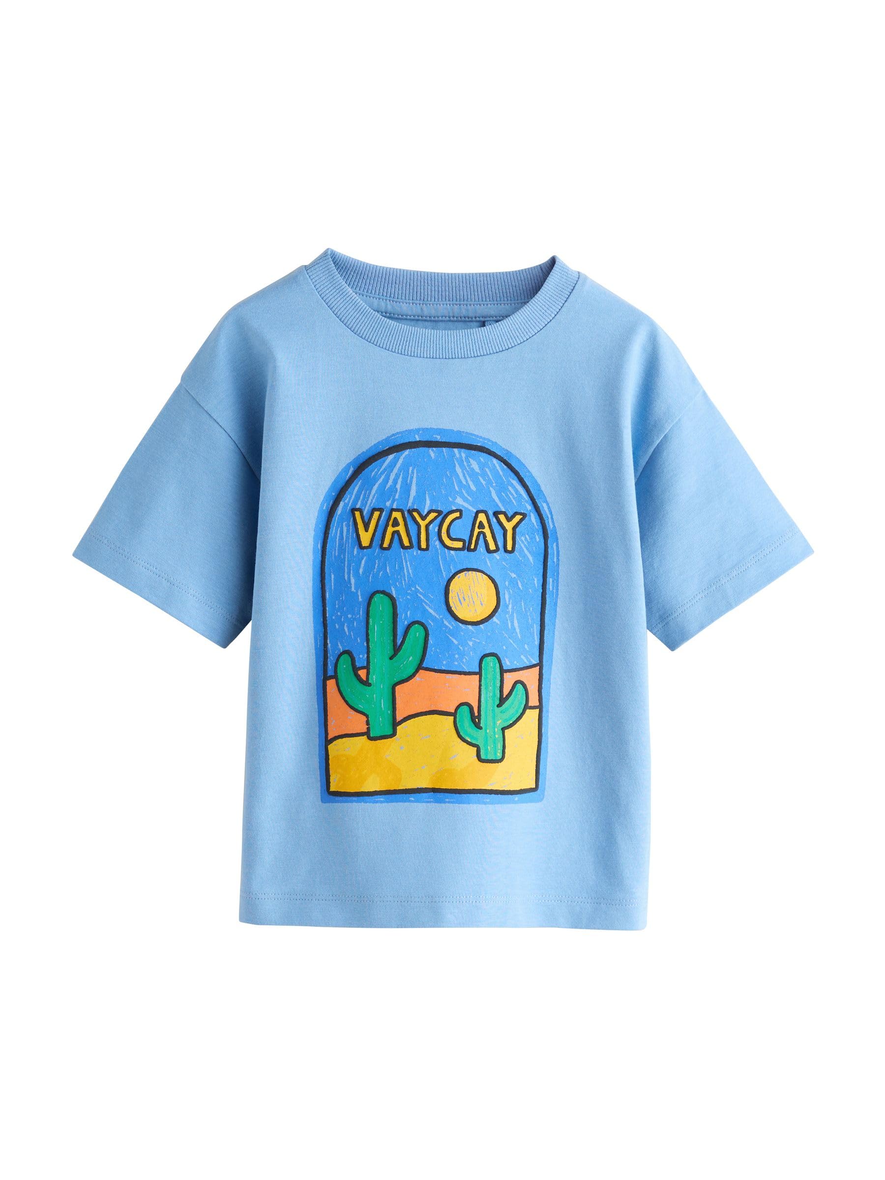 Next T-Shirt Bambino Manica Corta 92-98 4 Pezzi Grafica