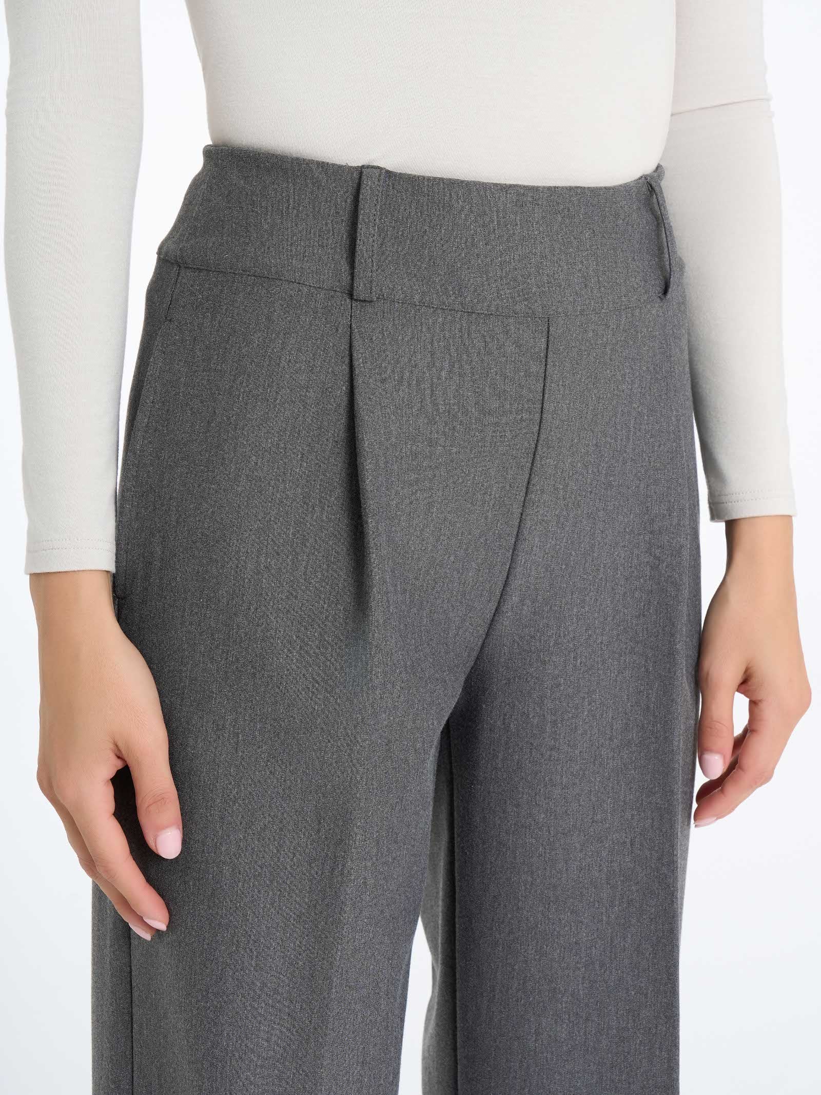 Ragno Compact The Wide Leg pantalone ampio ardesia viscosa