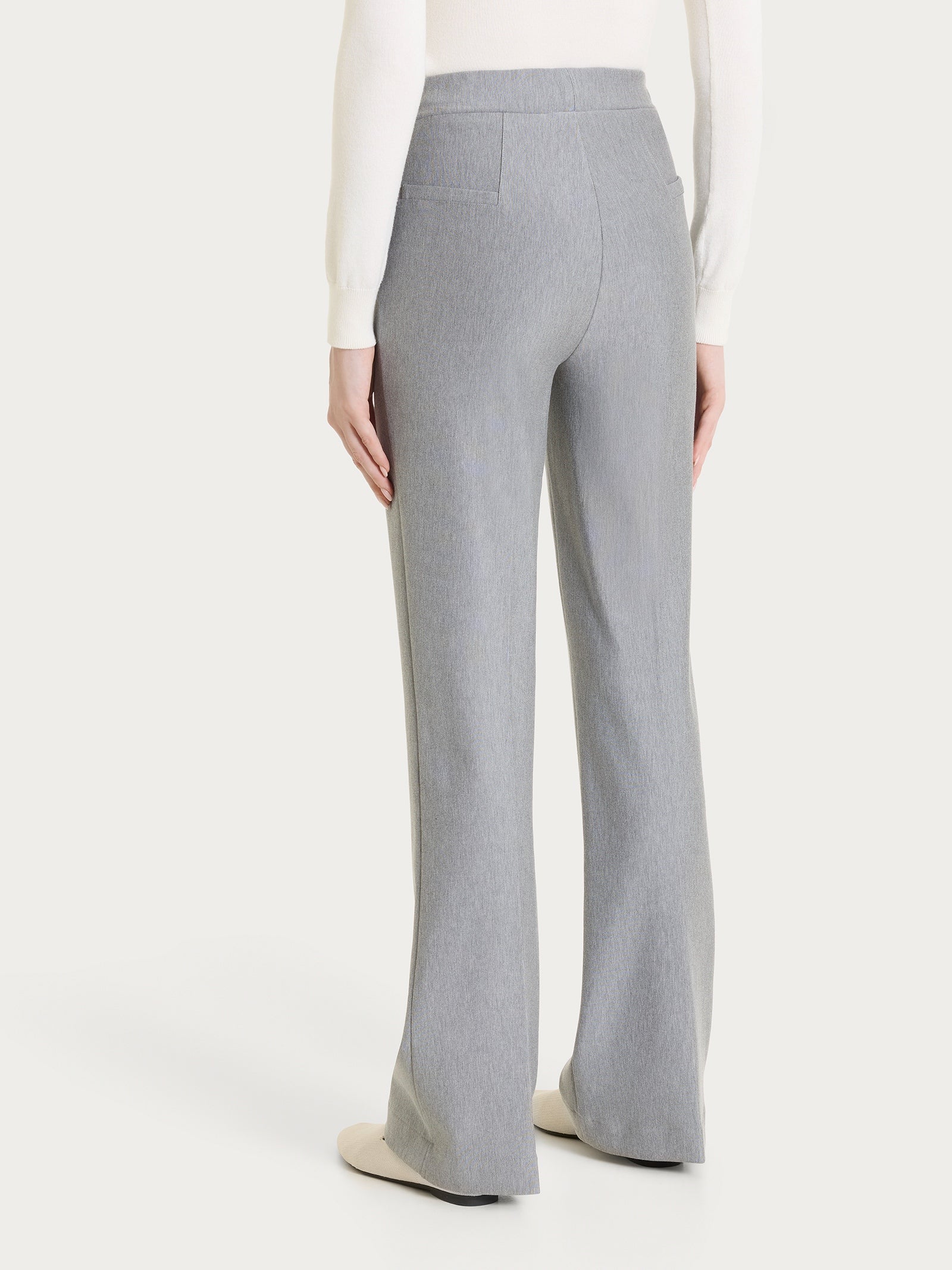 Ragno Compact pantalone flare grigio scampanato elasticizzato