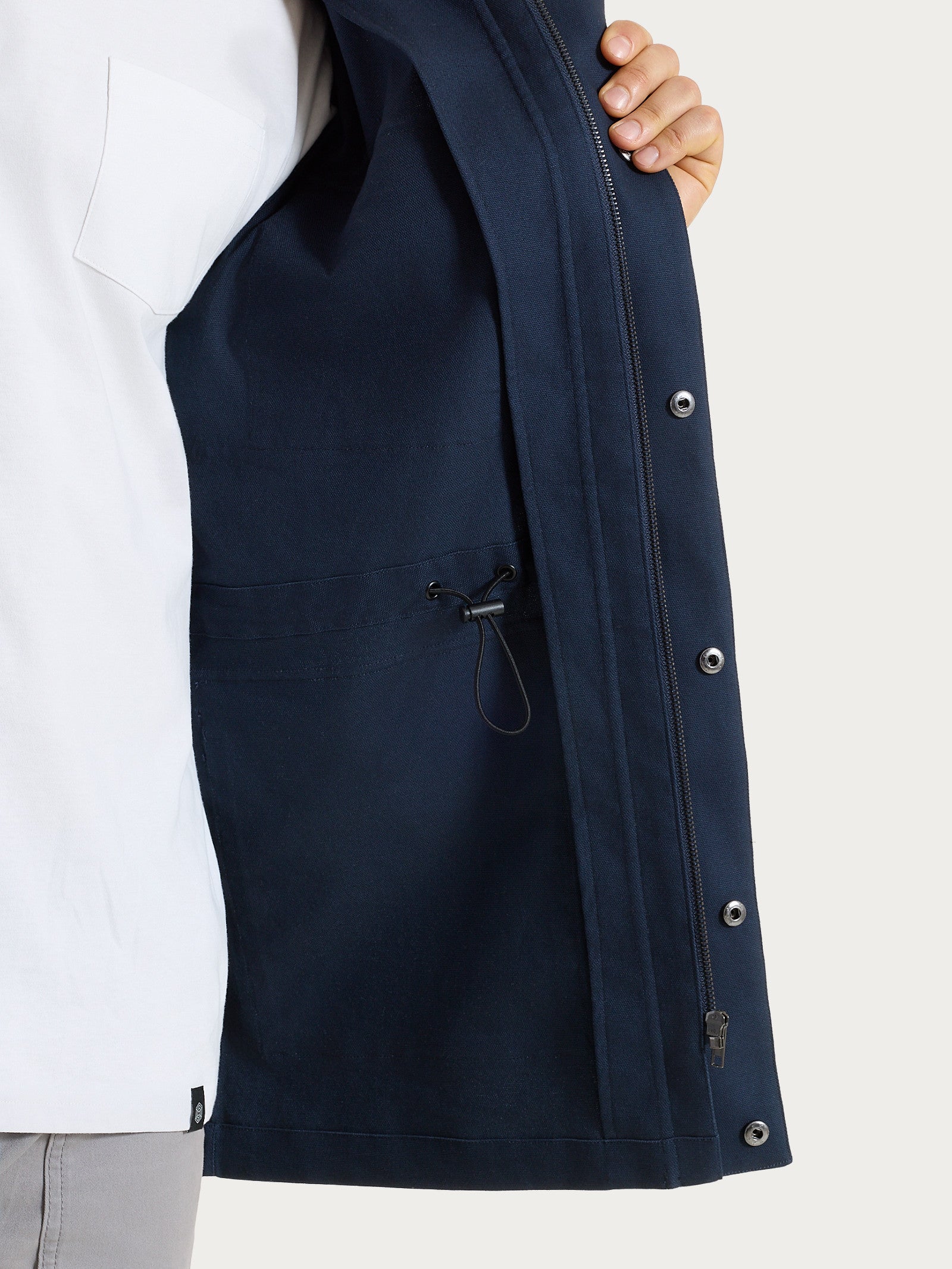 Ragno Canvas Stretch Cappotto Cappuccio Uomo Outer Space