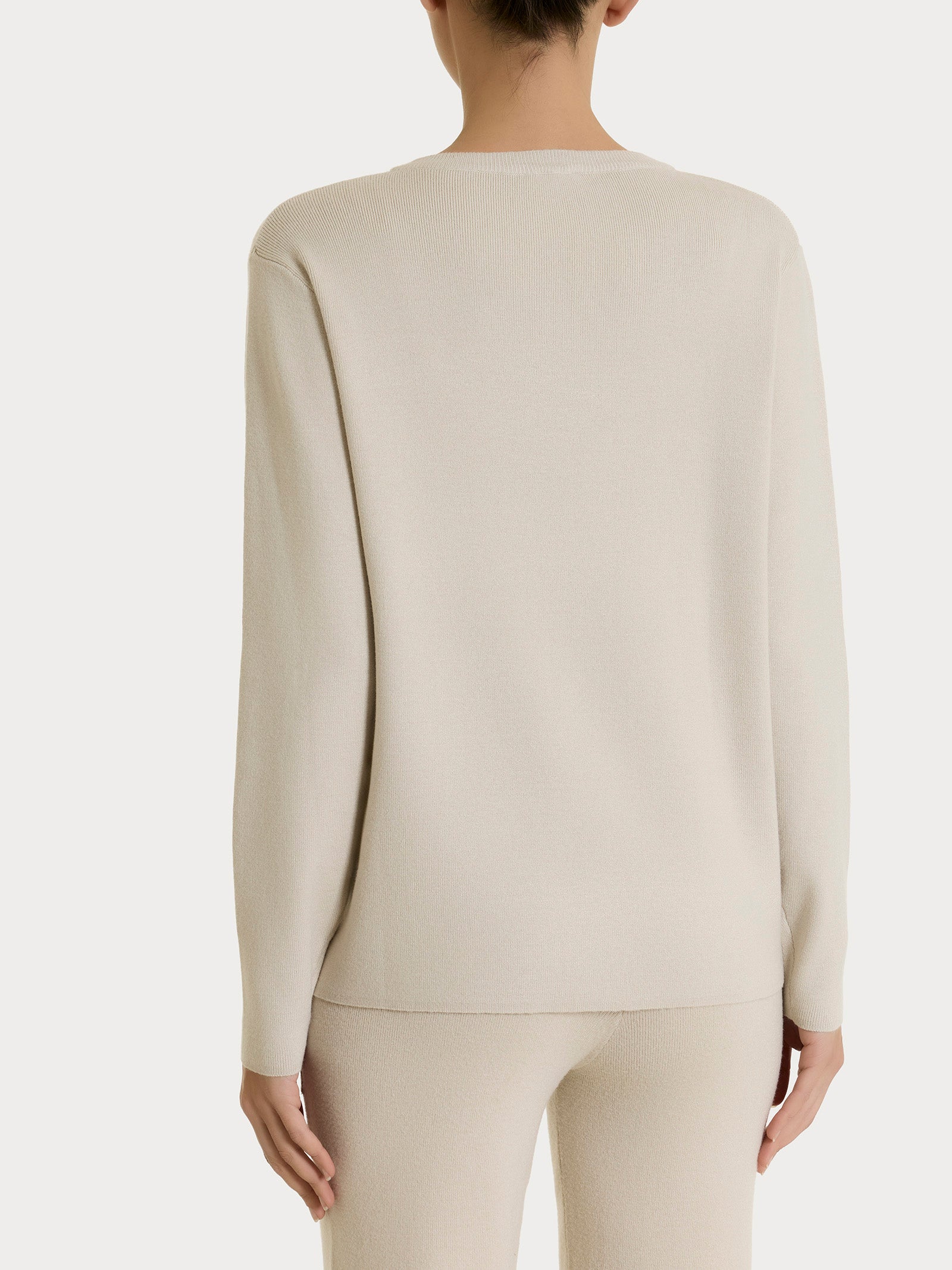 Ragno Super Soft maglia girocollo Champignon viscosa calda