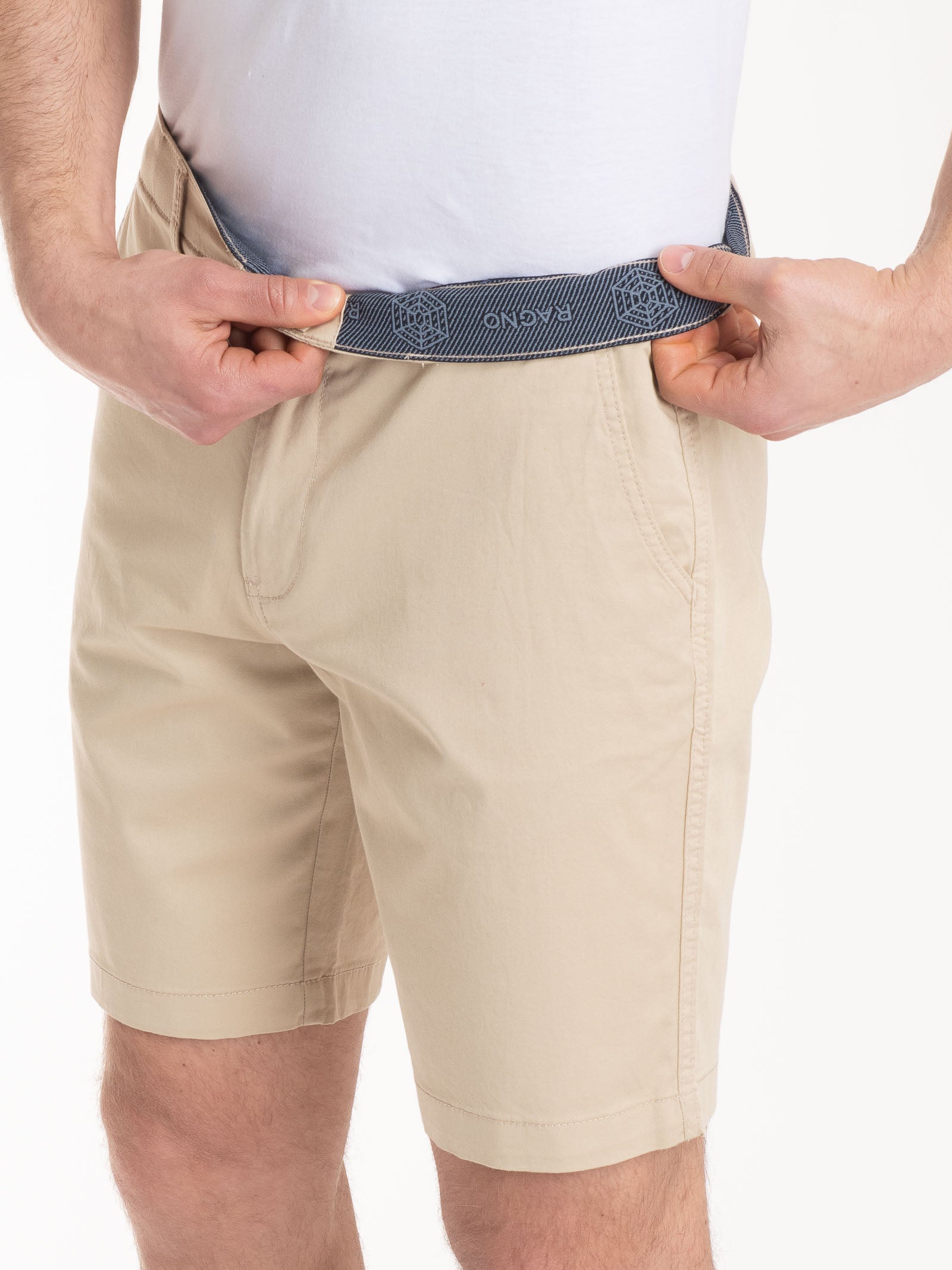 Ragno Summer Twill Bermuda Uomo beige in cotone elasticizzato