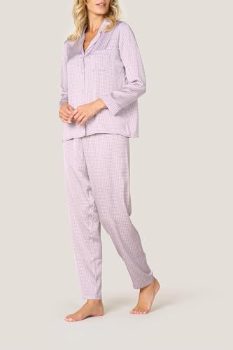 Goldenpoint Stampa Geometrica Abbottonato pigiama lungo donna