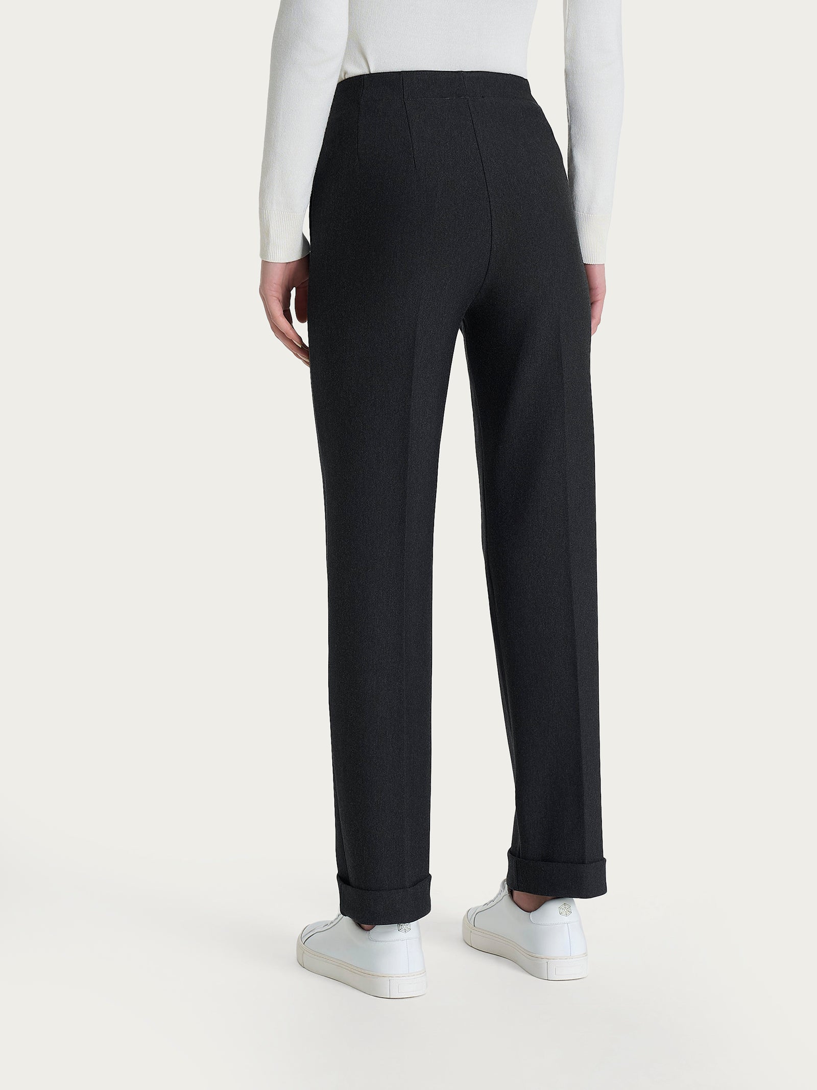 Ragno Gem pantalone dritto compact elasticizzato Oscuro Mel