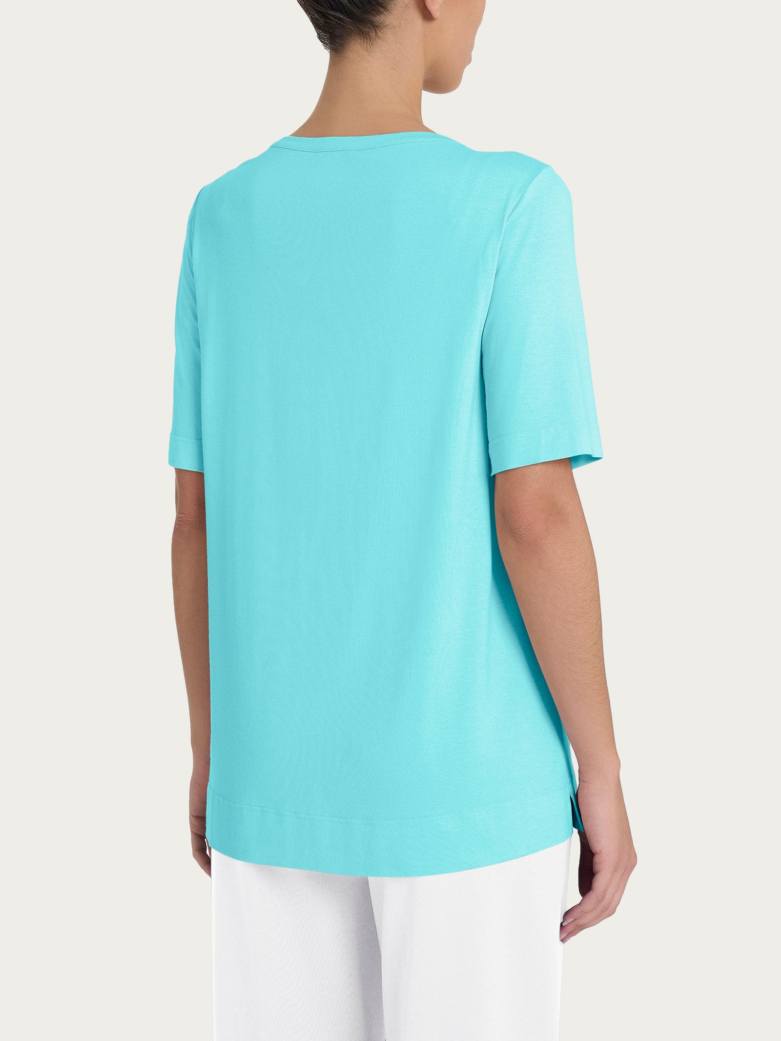 Ragno Perfetta Revolution t-shirt girocollo viscosa Pool Blue