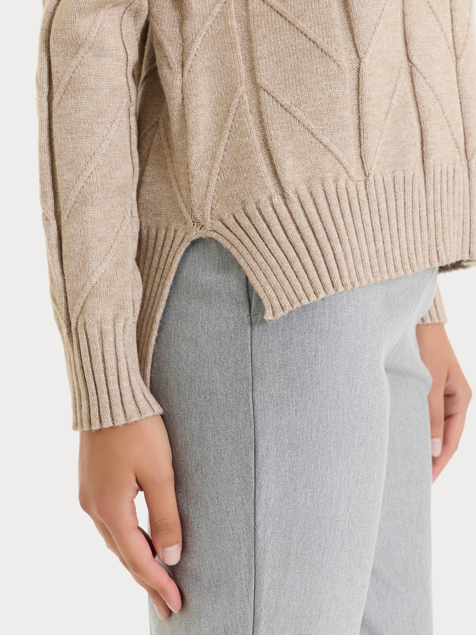 Ragno Super Soft Maglia Girocollo Punto Spiga Cammello