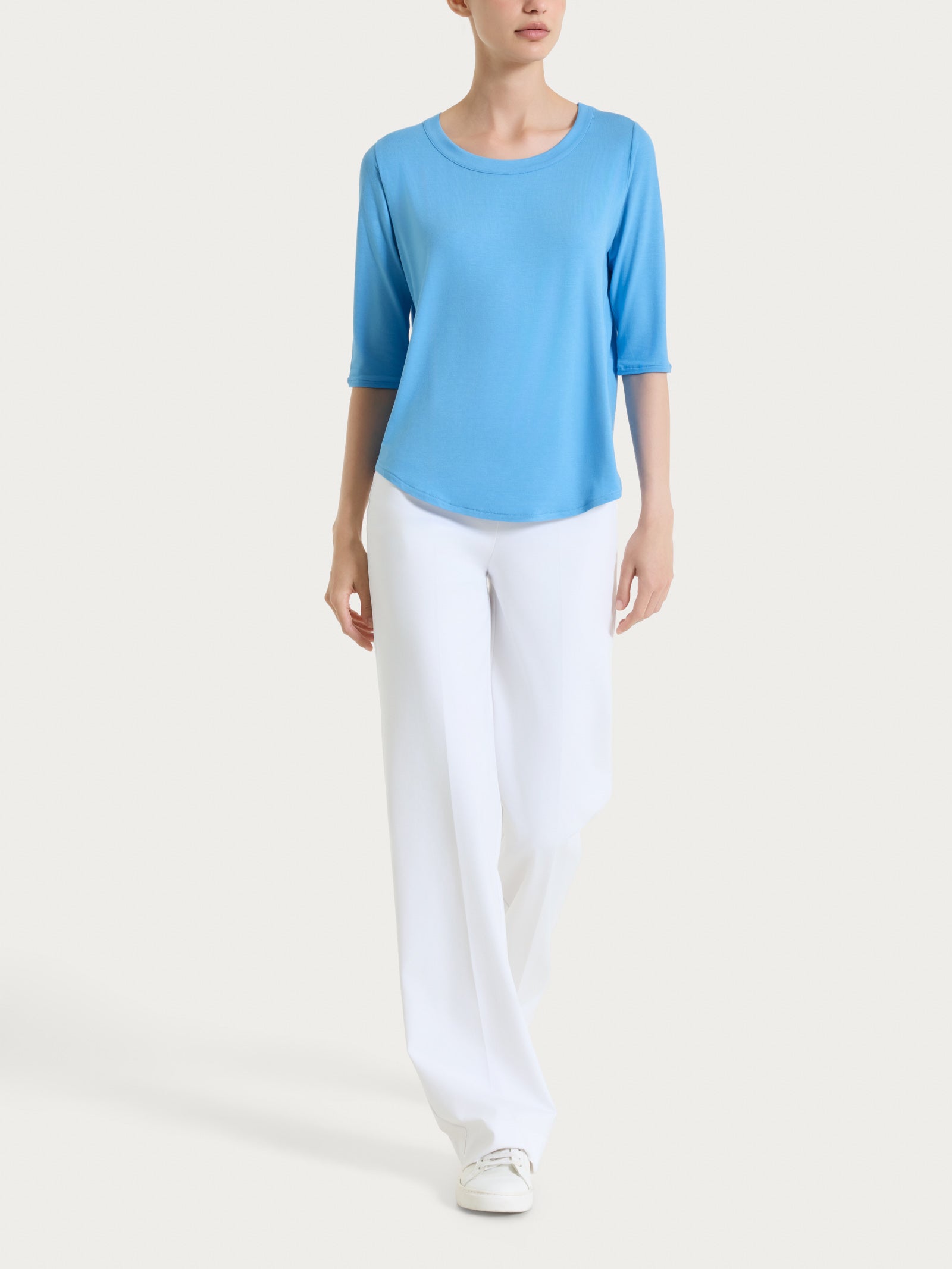 Ragno Compact Light pantalone ampio Bianco wide leg
