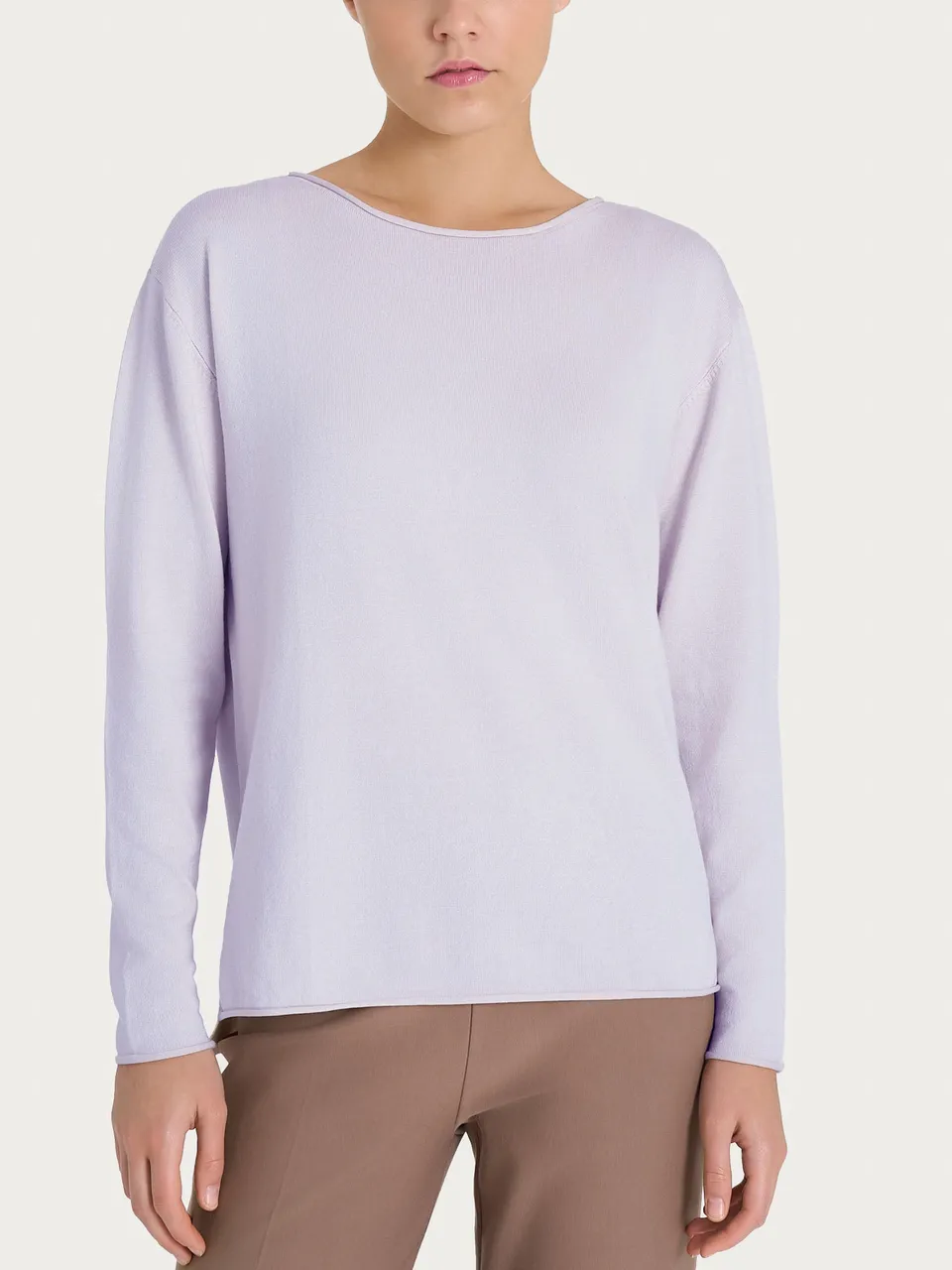 Ragno Four Seasons maglia asimmetrica barchetta Thistle viscosa