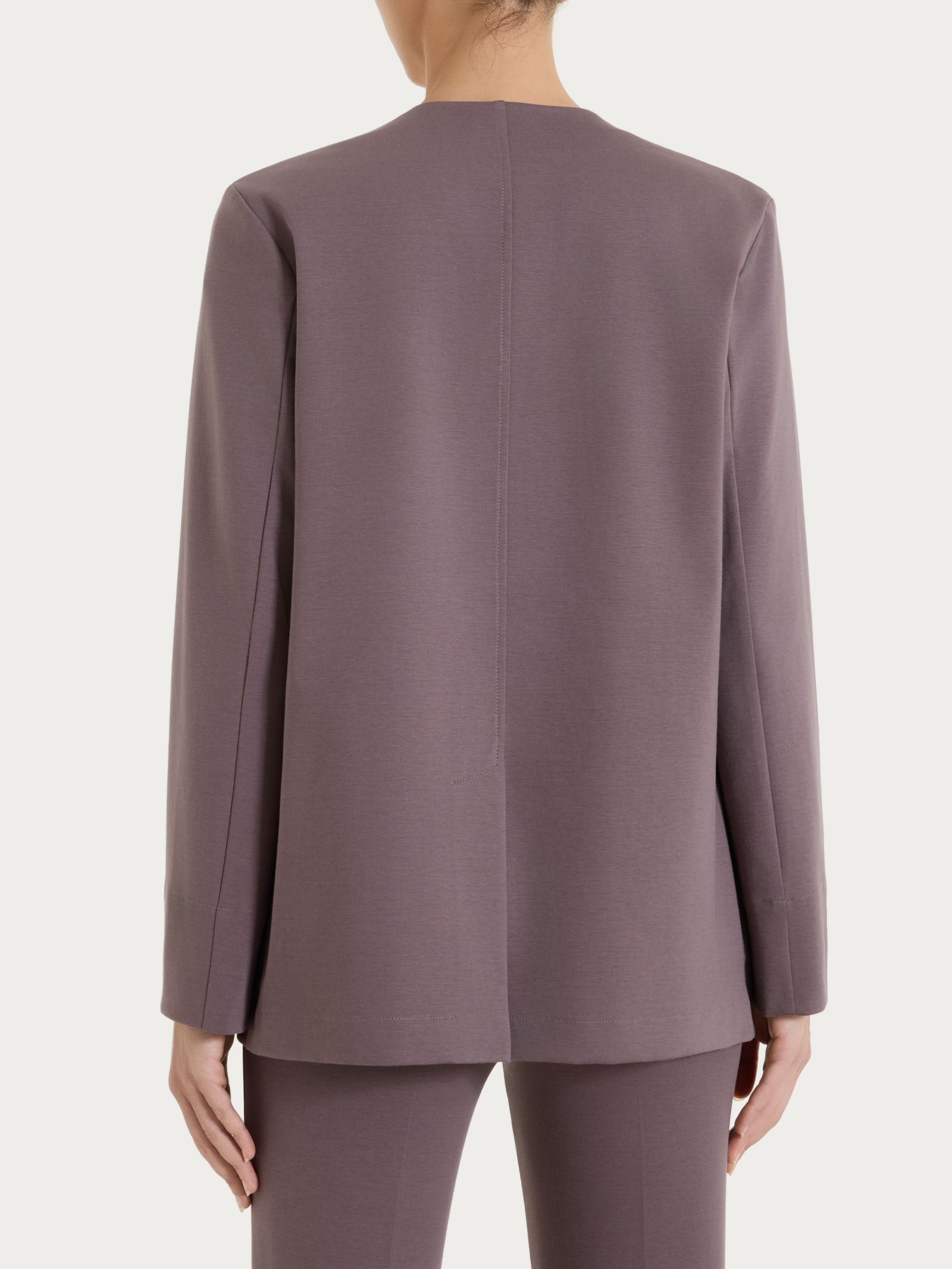 Ragno Compact Light Plum Truffle blazer senza revers