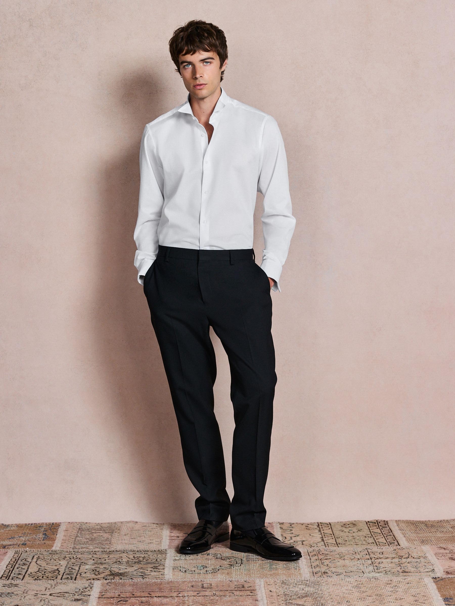 Next camicia elegante collo diplomatico bianca 42 regular
