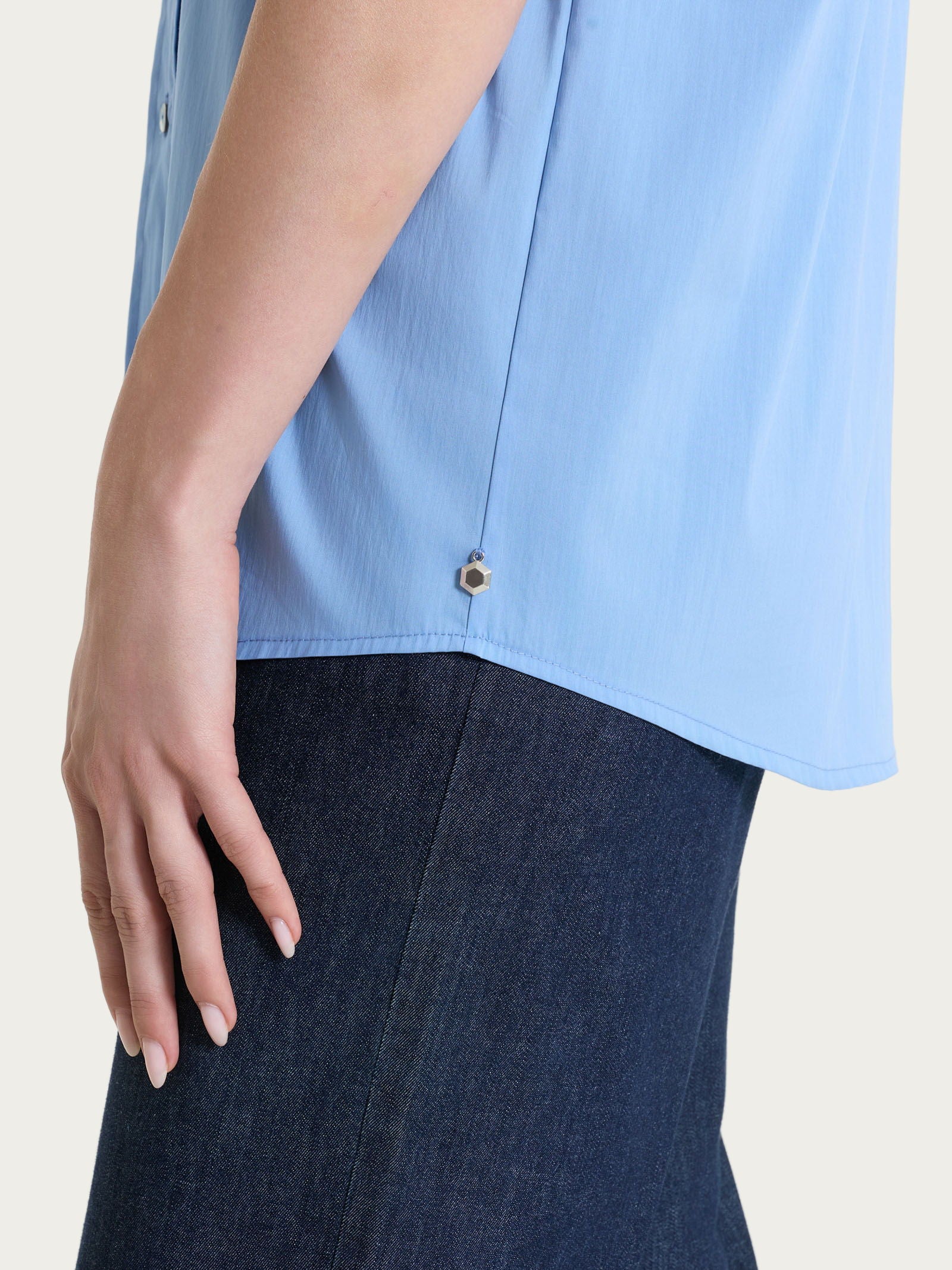 Ragno Gem Camicia Kimono Poplin Cotone Bel Air Blue
