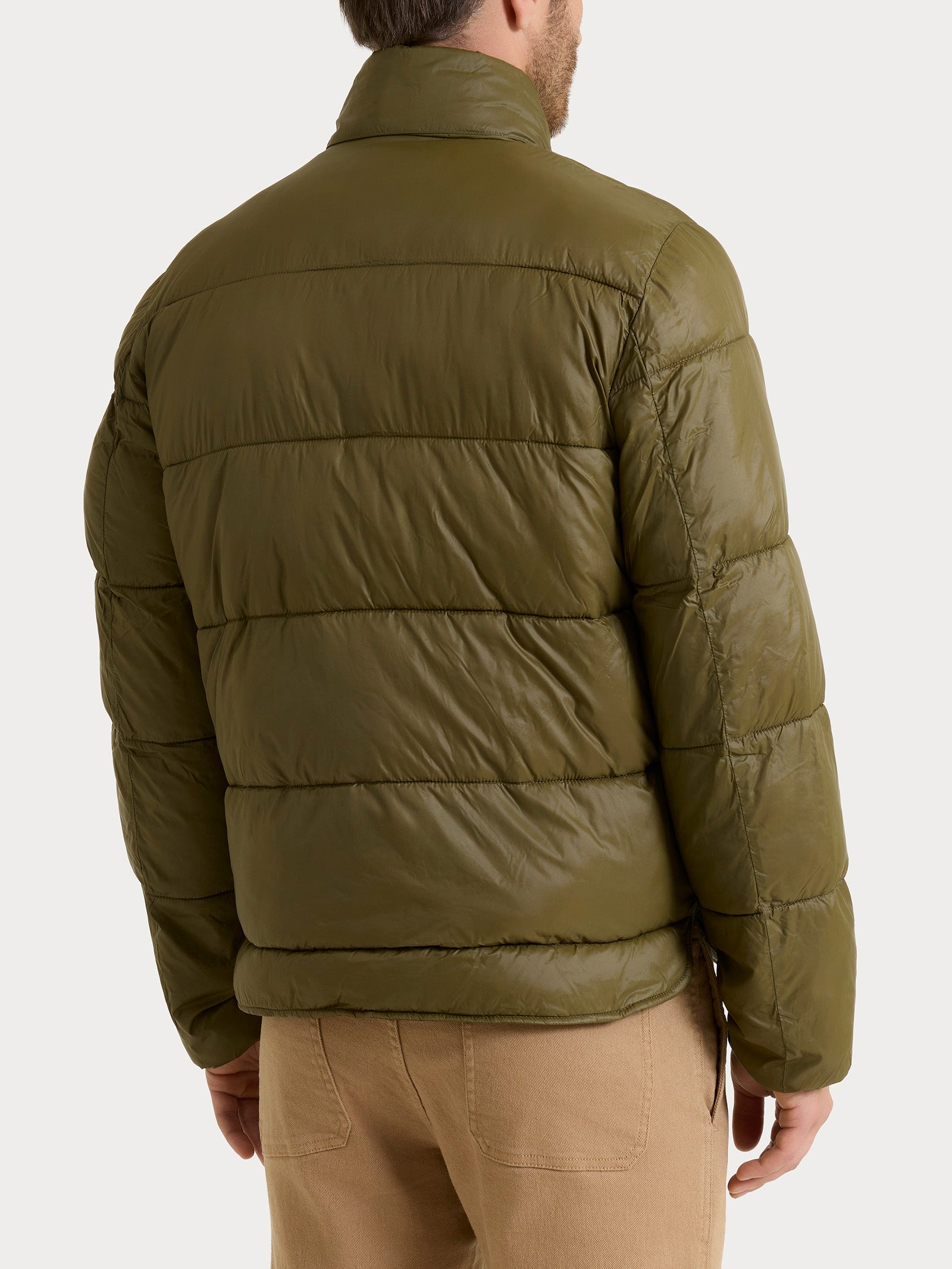 Ragno Vegan Down piumino corto uomo dark olive imbottito