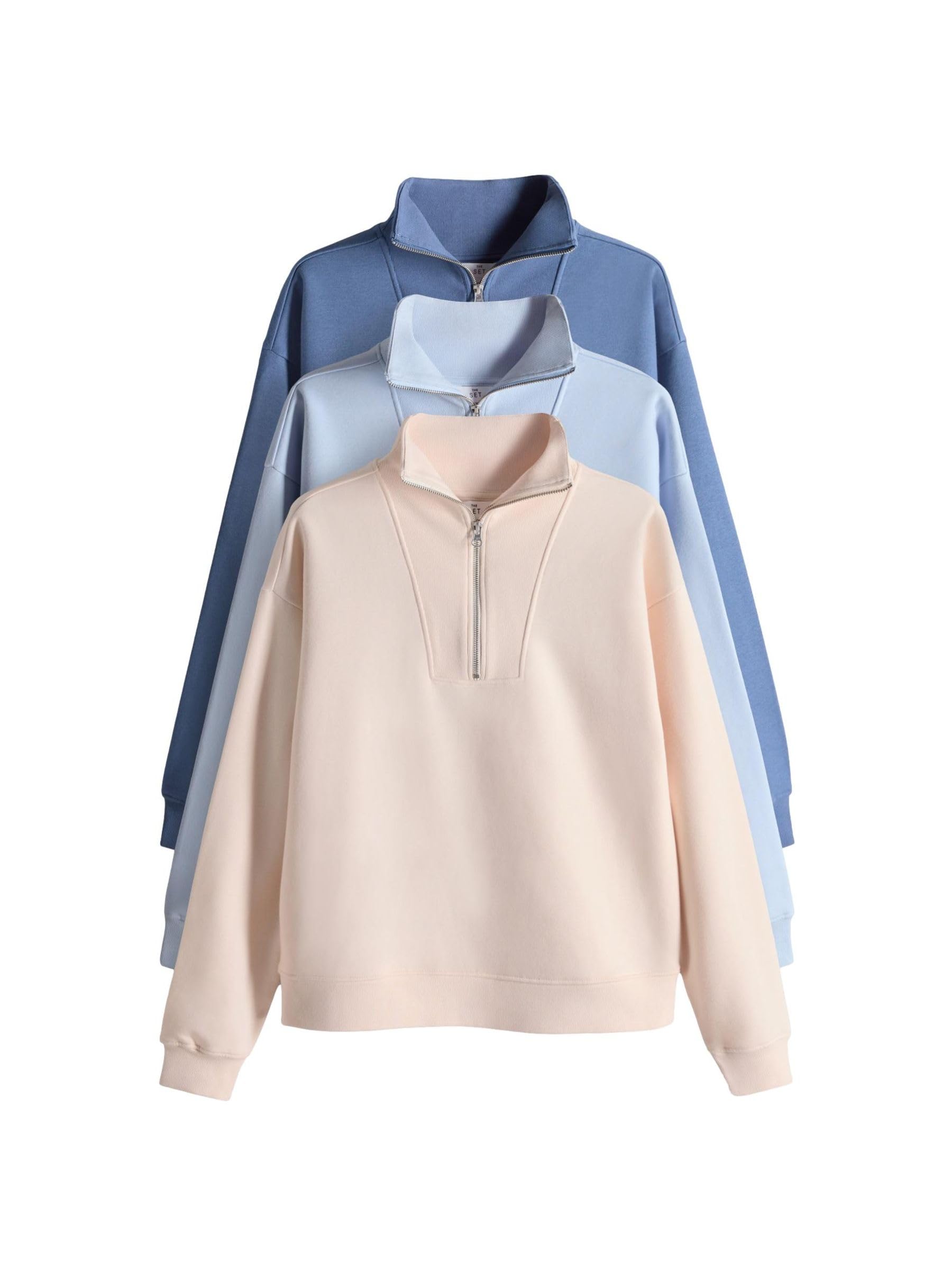 Geo Next The Set felpa coste collo alto donna 3 pezzi zip