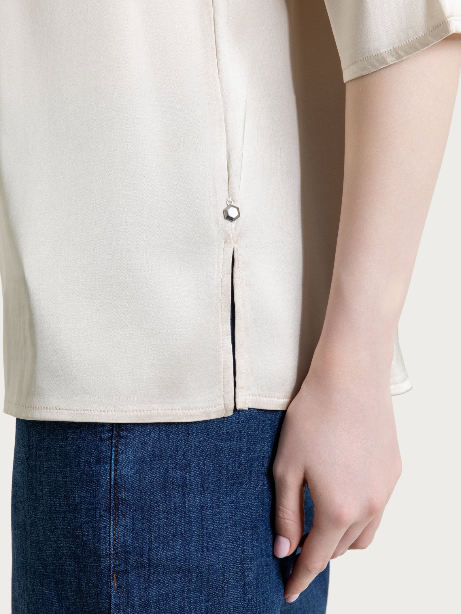 Ragno Viscosa Summer Blusa manica 3/4 Champignon