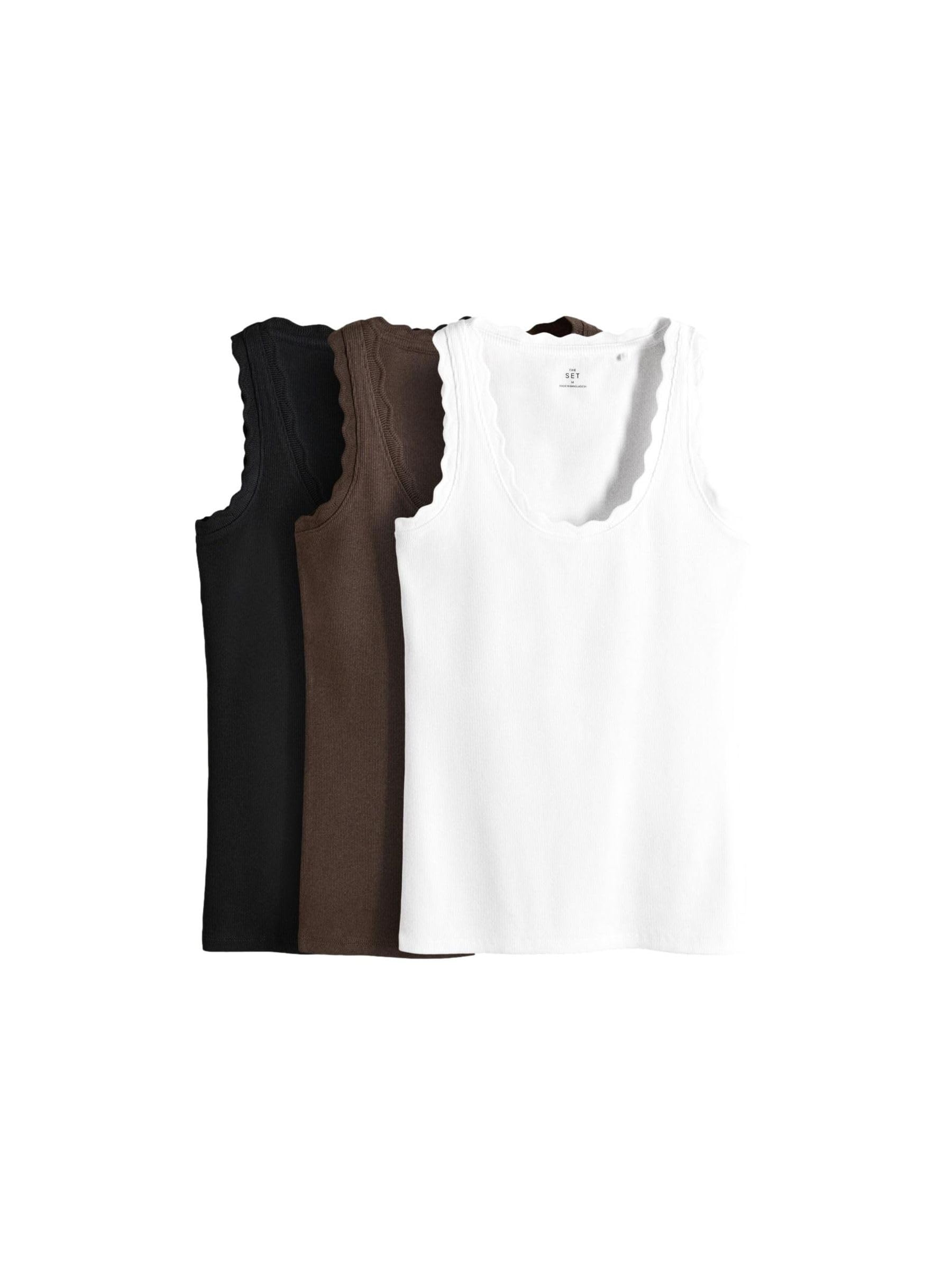 Geo Next The Set Canotta Coste Bordo Smerlato Donna 3 Pezzi