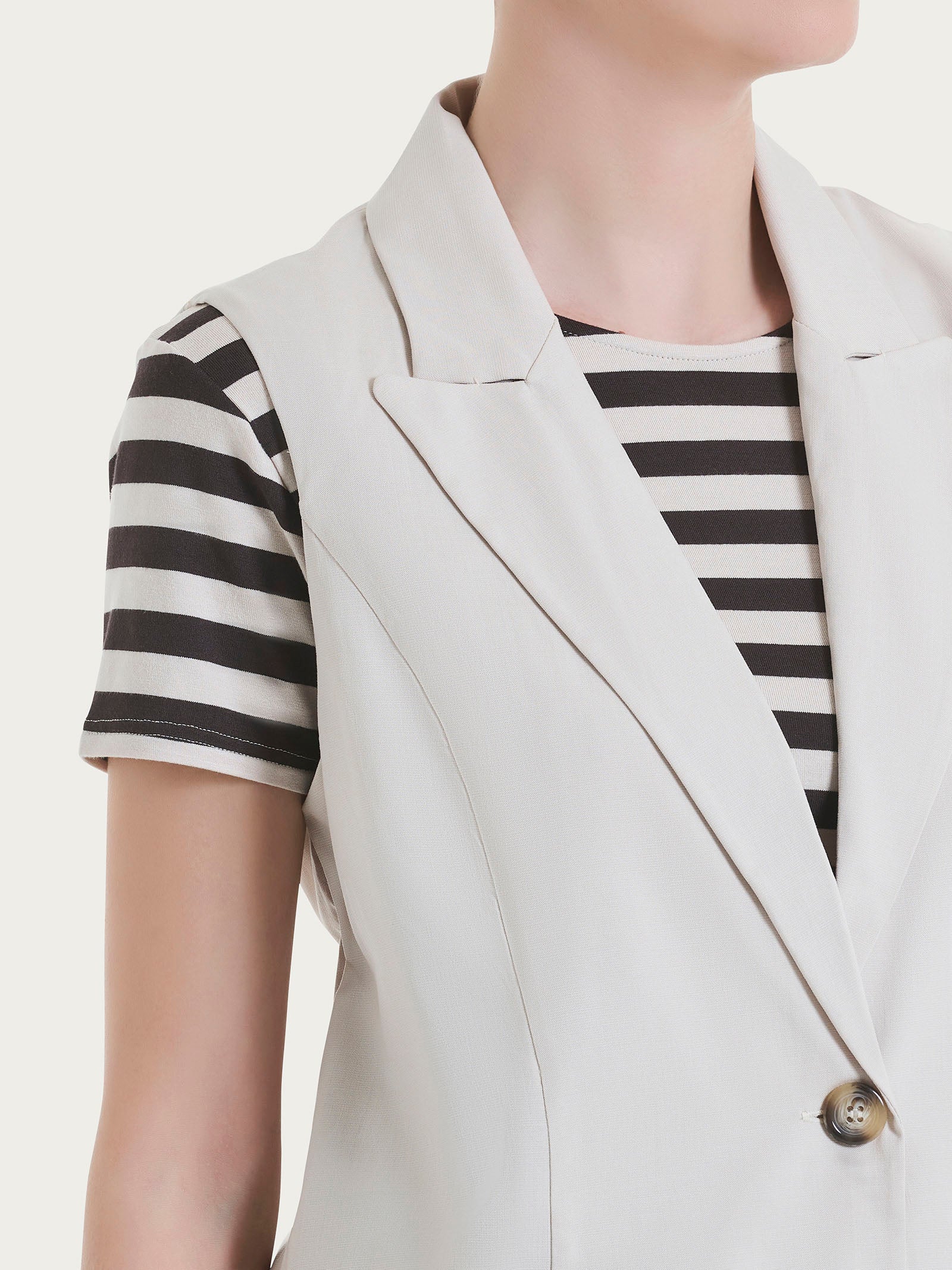 Ragno Super Natural Gilet Lungo Donna Champignon Fresco