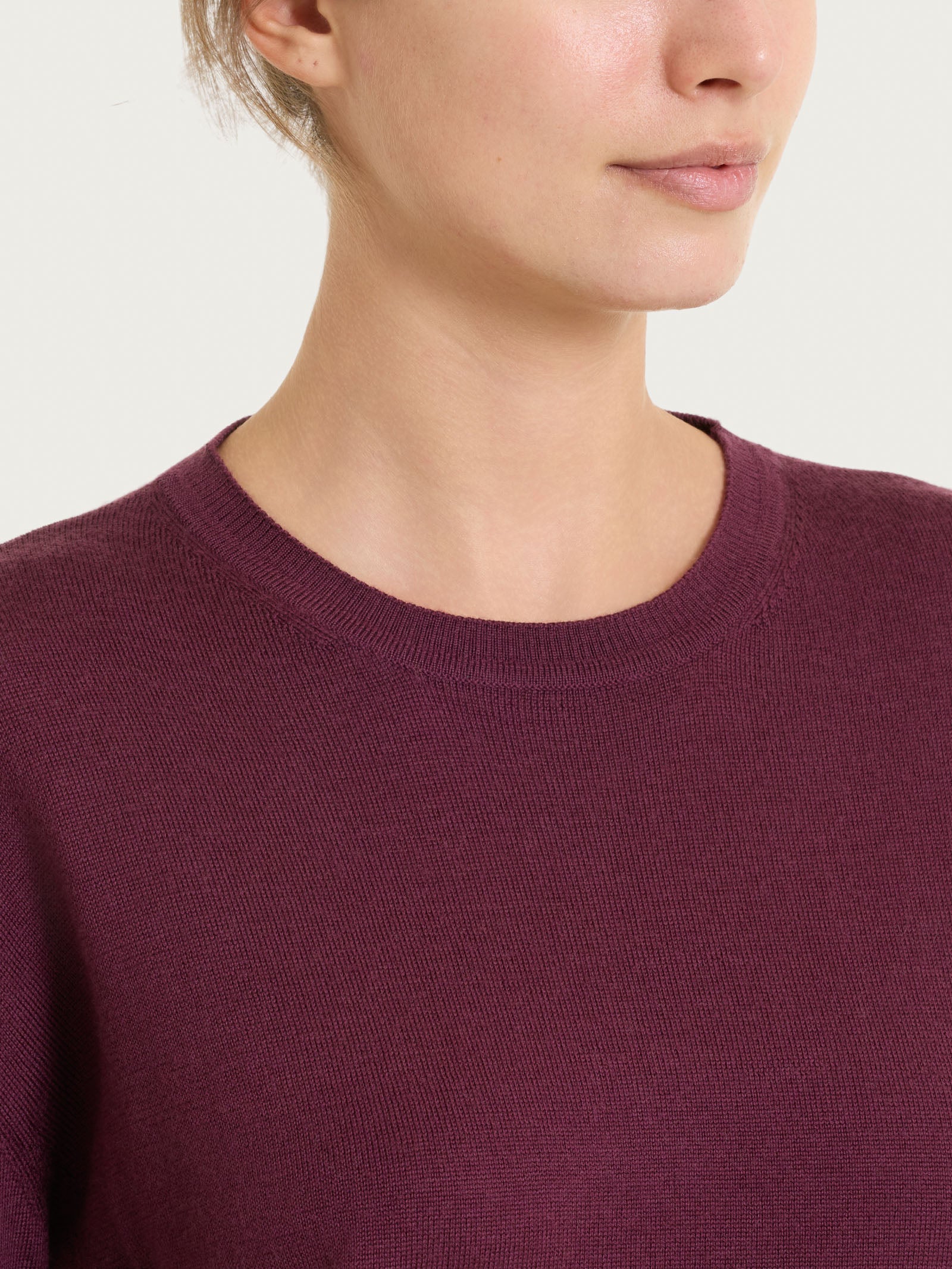 Ragno Merino Soft Maglia Girocollo Fig pura lana donna