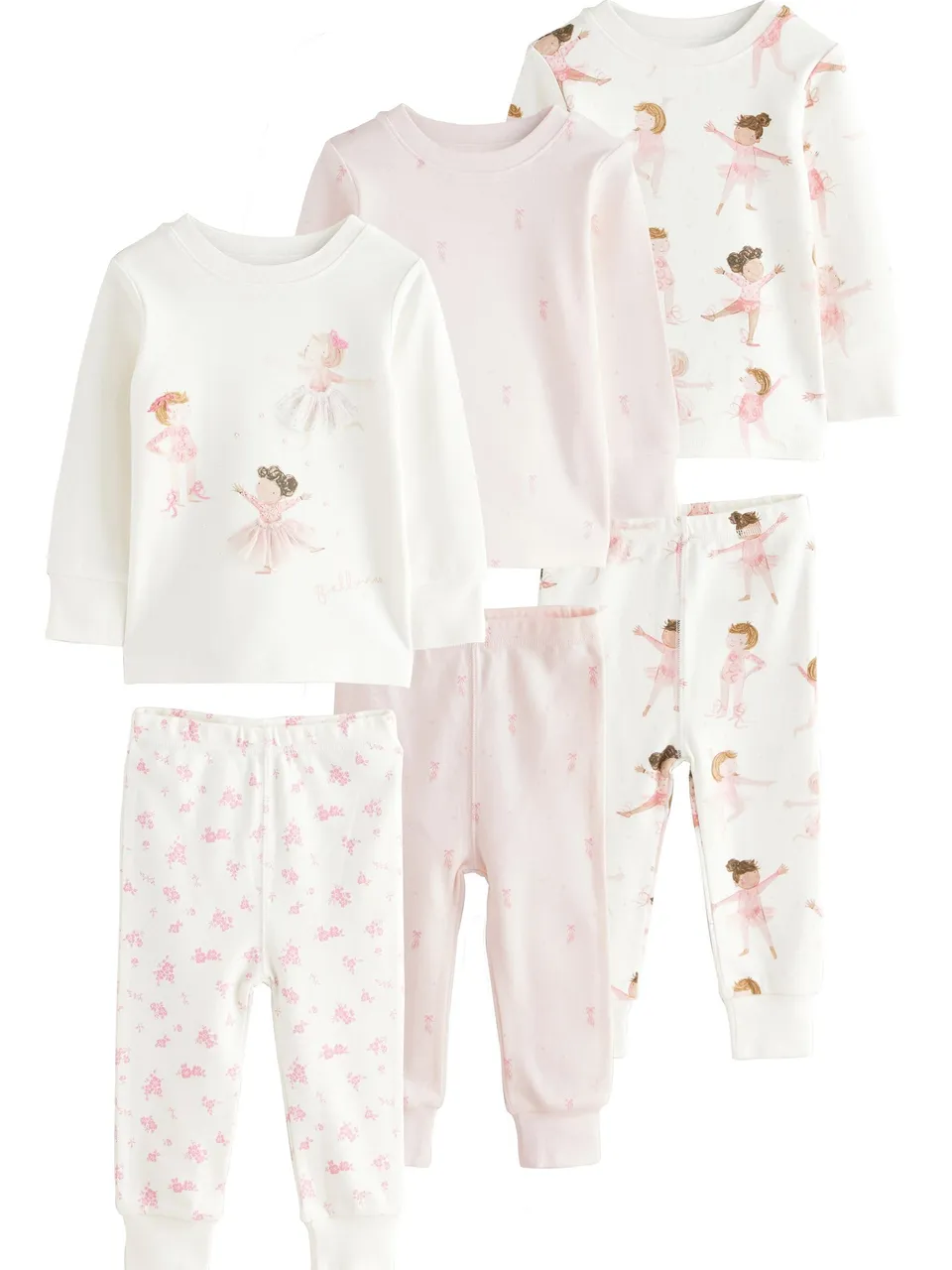 NEXT pigiami bambina 3 pezzi 140-146 cotone ballerina