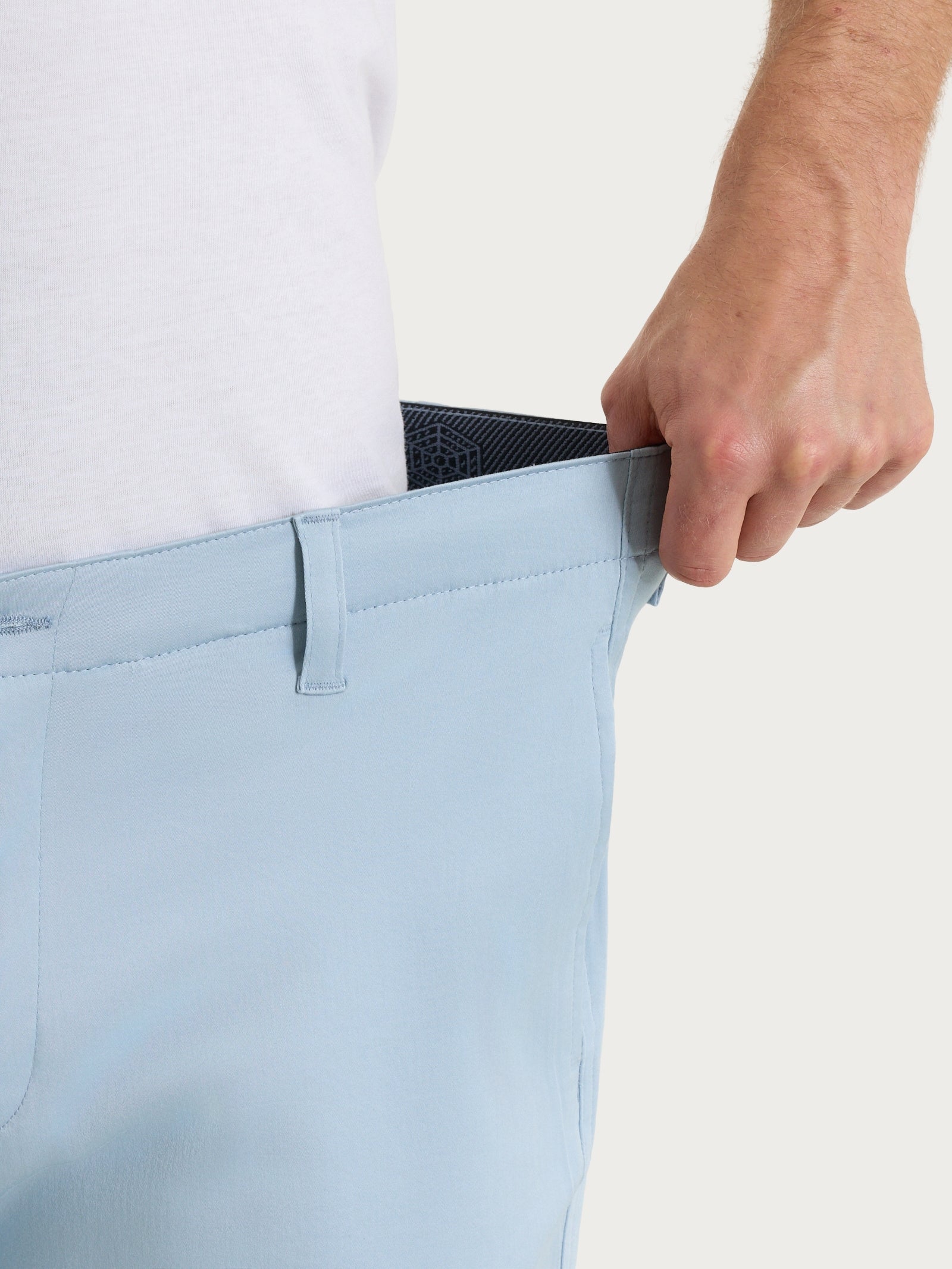 Ragno Satin Power Bermuda con tasche Dusty Blue cotone elasticizzato