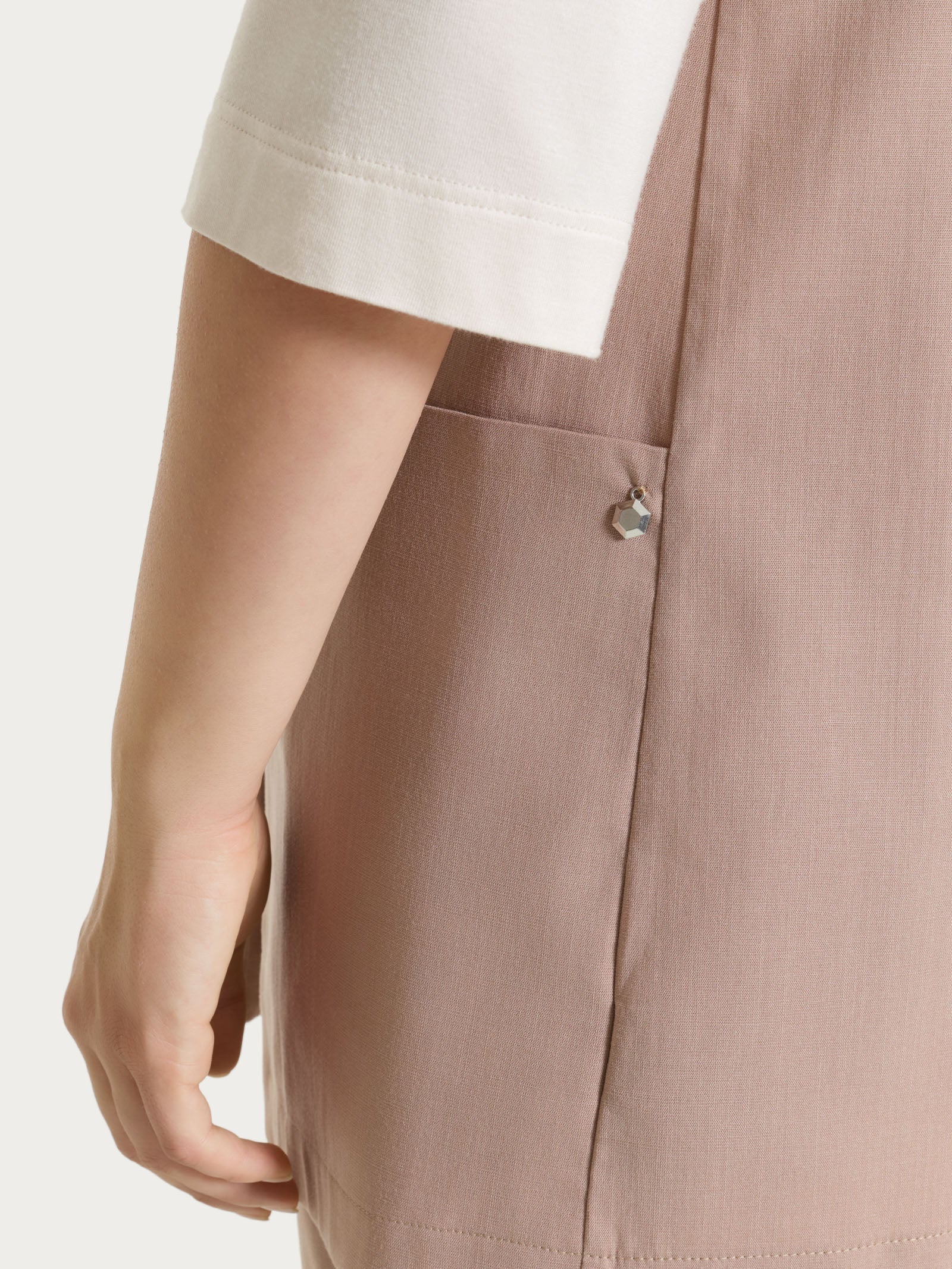 Ragno Super Natural gilet lungo warm taupe tencel