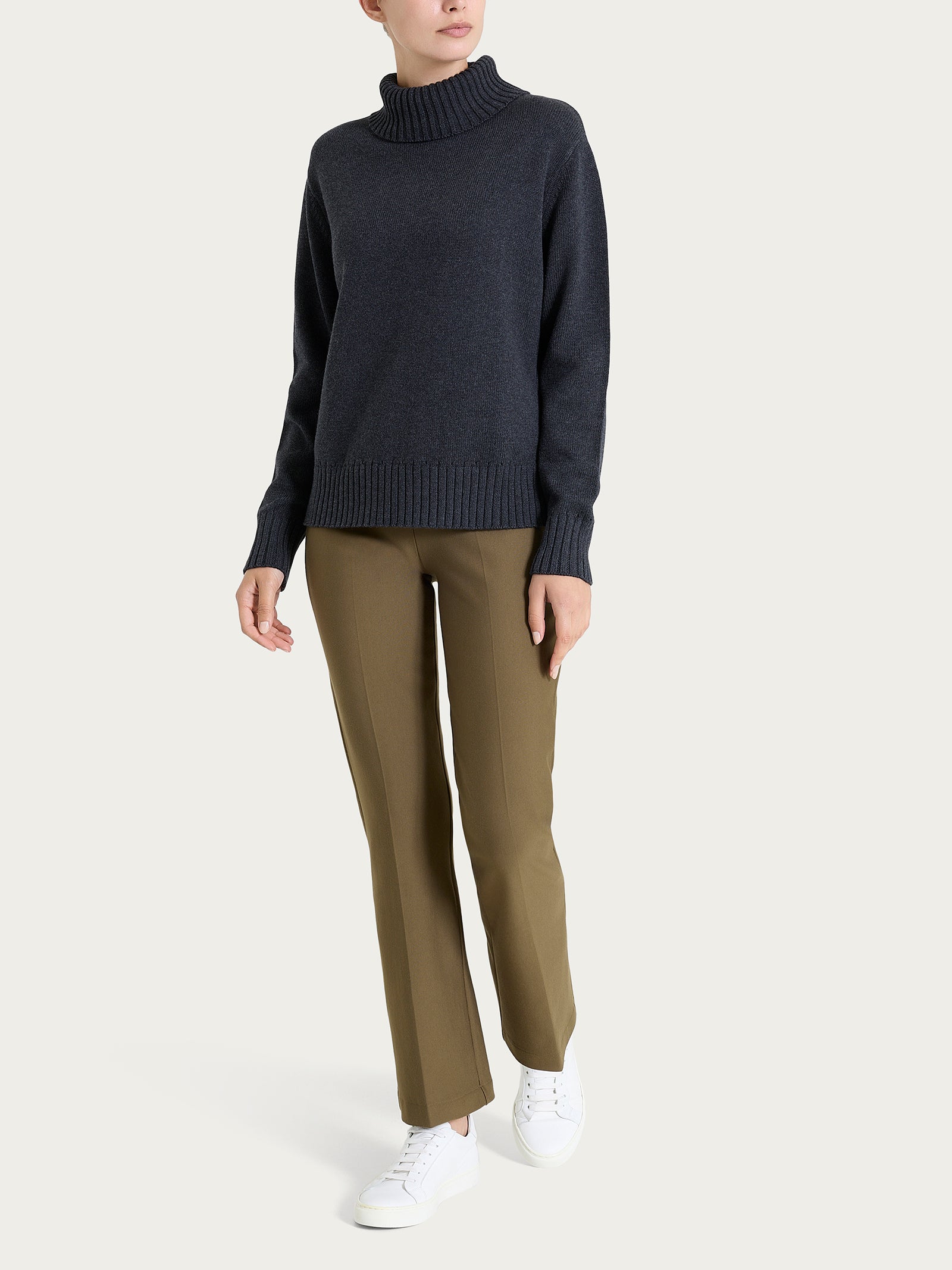 Ragno Winter Cotton Dolcevita Nero Puro Cotone Caldo