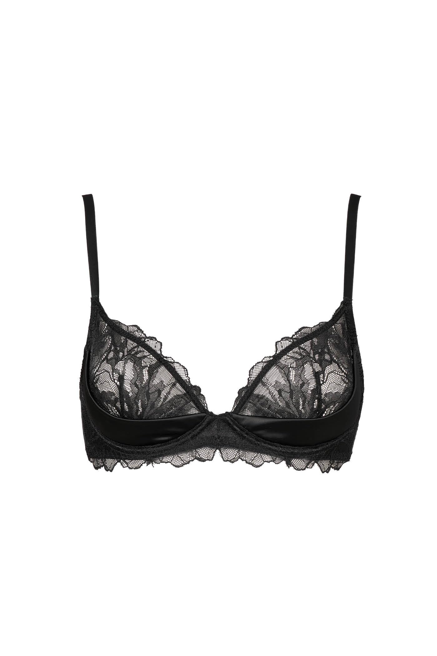 Goldenpoint Dark Grace Reggiseno Pizzo Floreale Donna