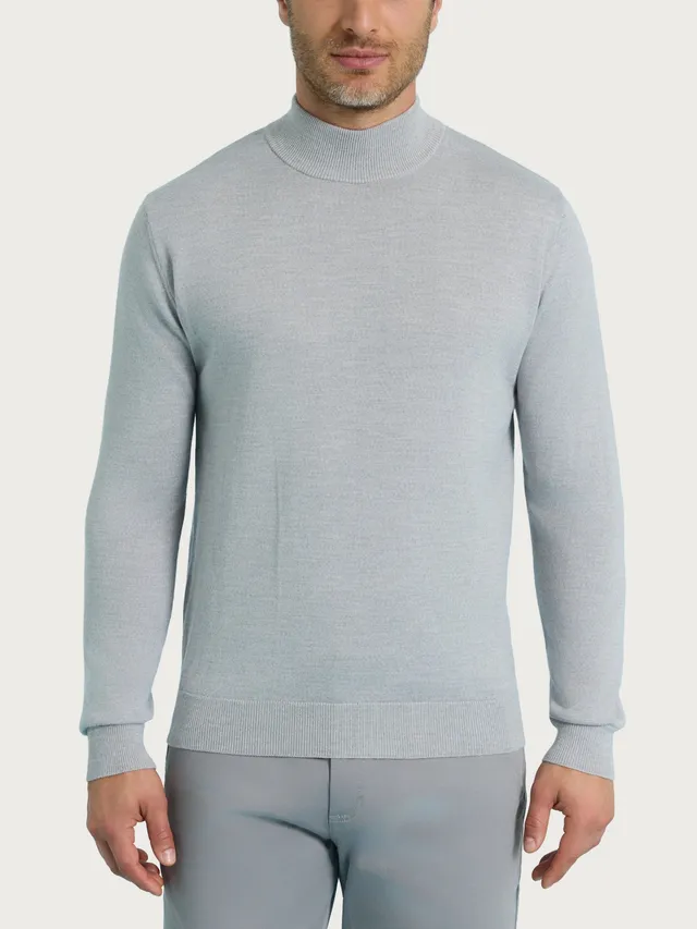 Ragno Merino Soft Lupetto Uomo Grey Mel. pura lana
