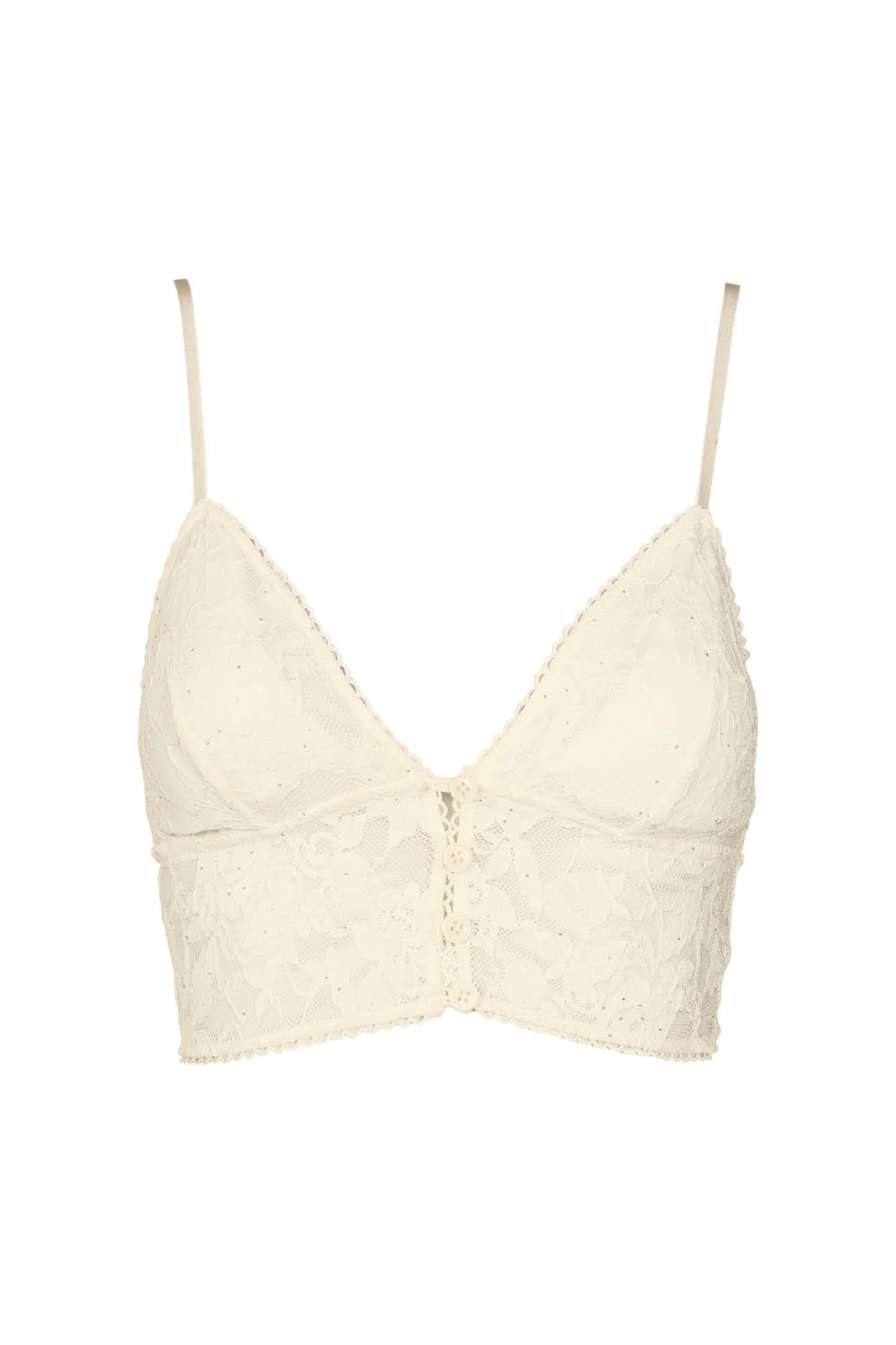Goldenpoint Dreamland top pizzo floreale imbottito