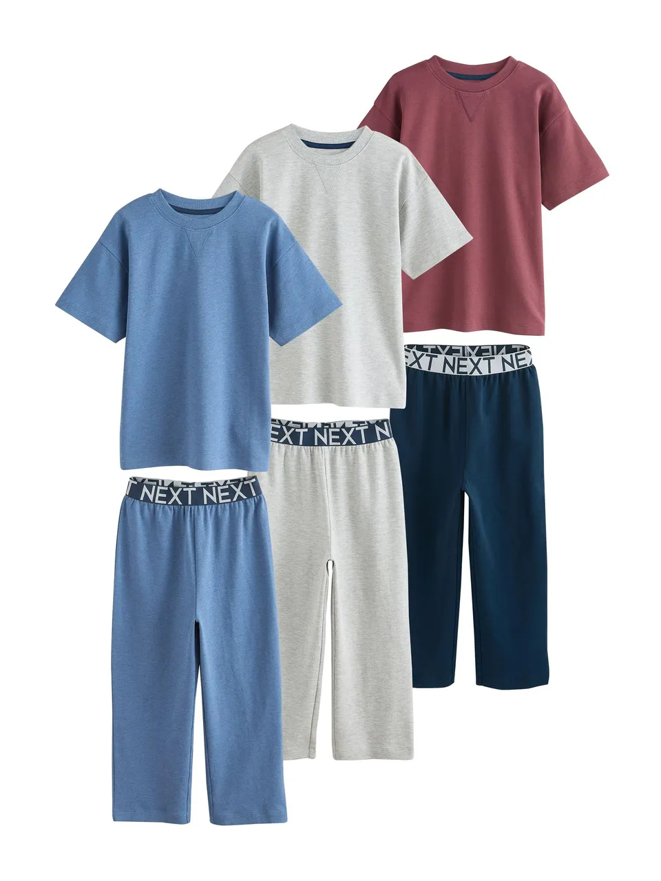 Next pigiami jogging maniche corte 3 pezzi 164 morbido