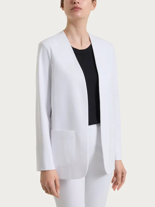 Ragno Gem Blazer Senza Revers Compact Light Bianco