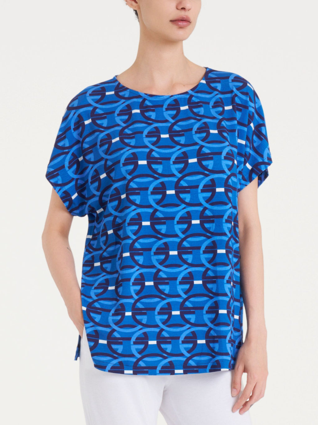 Ragno Viscosa Summer t-shirt scollo tondo Fantasia in viscosa