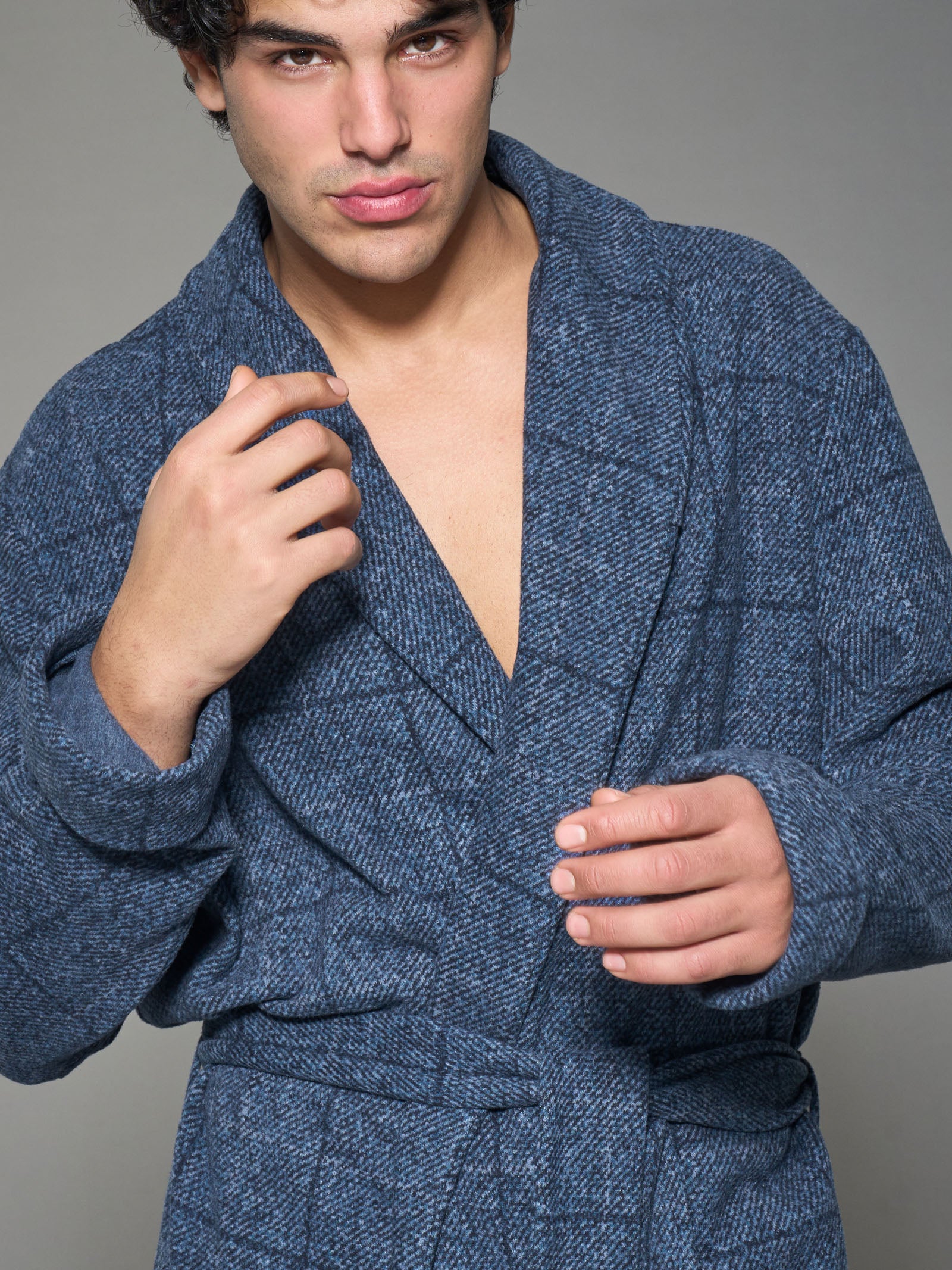 Ragno Cotton Eco Pile Vestaglia Lunga Uomo Fant.Denim Calda