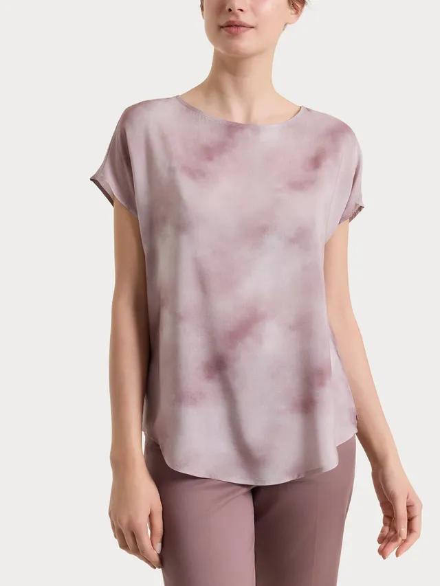 Ragno EcoSeta Blusa Manica Corta Shadow Gray in viscosa