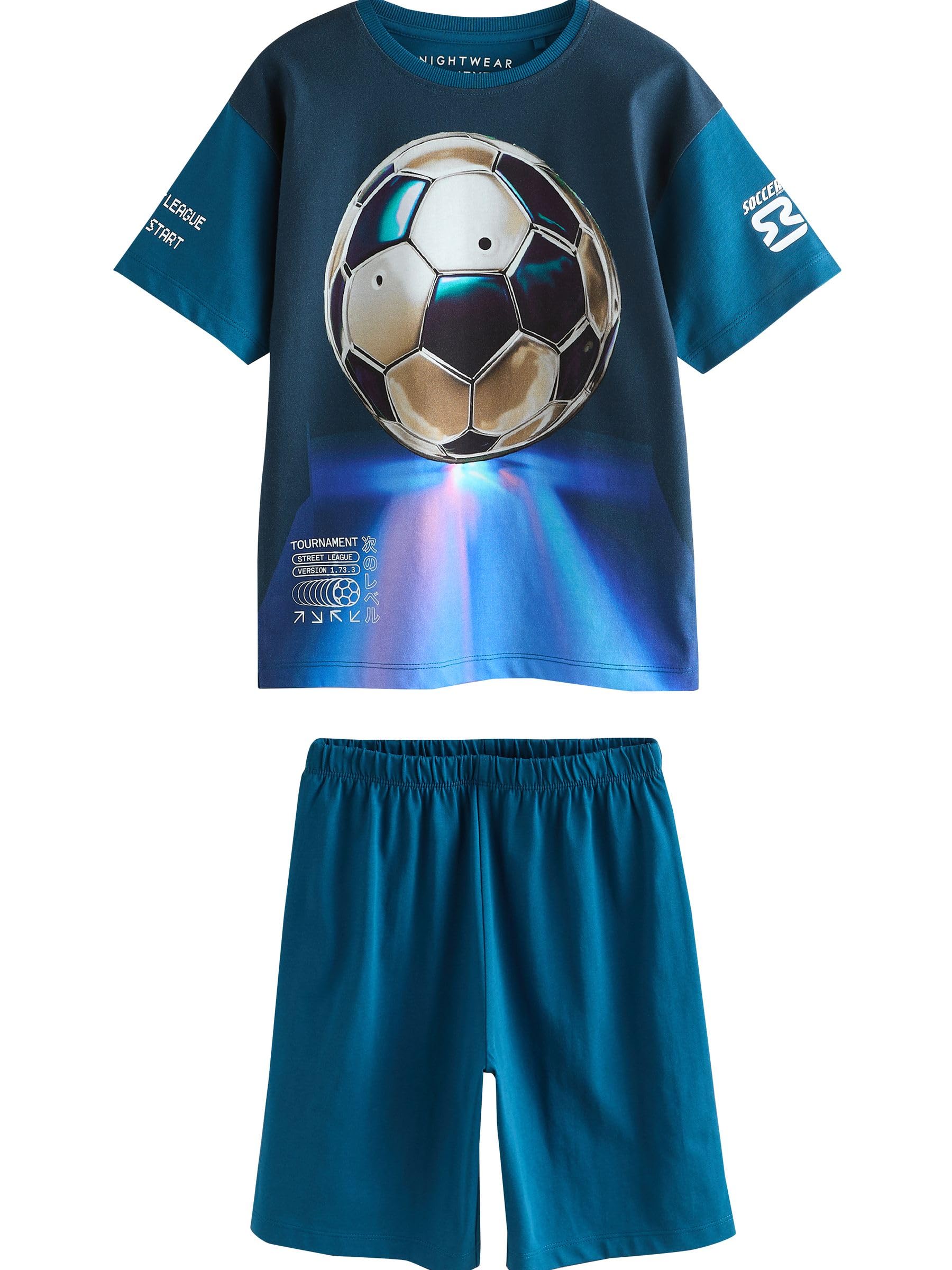 Next bambino 2 pigiami corti cotone 146 calcio