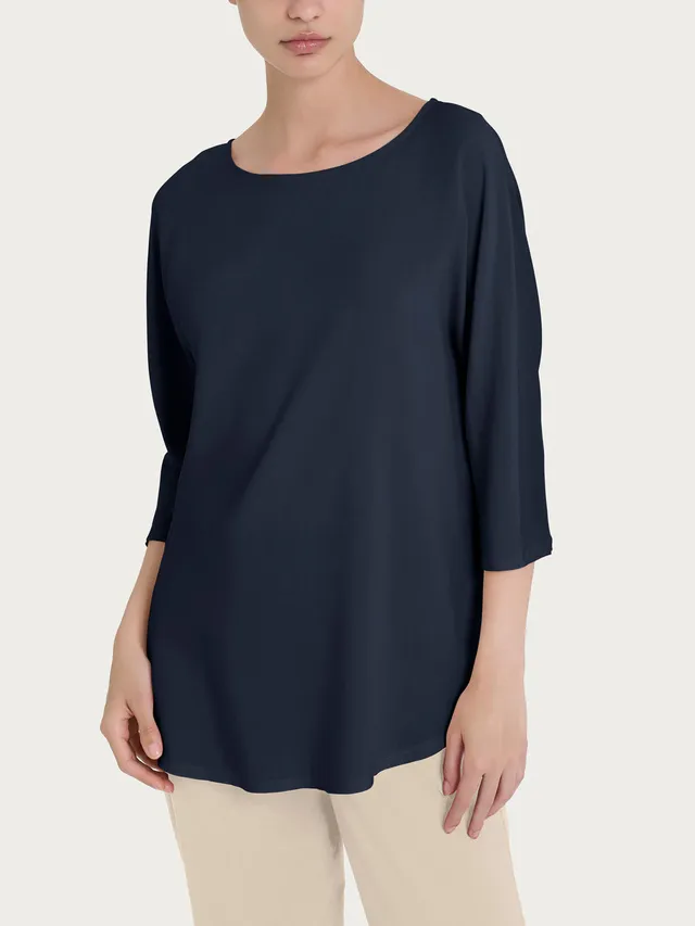 Ragno Kimono maglietta viscosa manica kimono blu