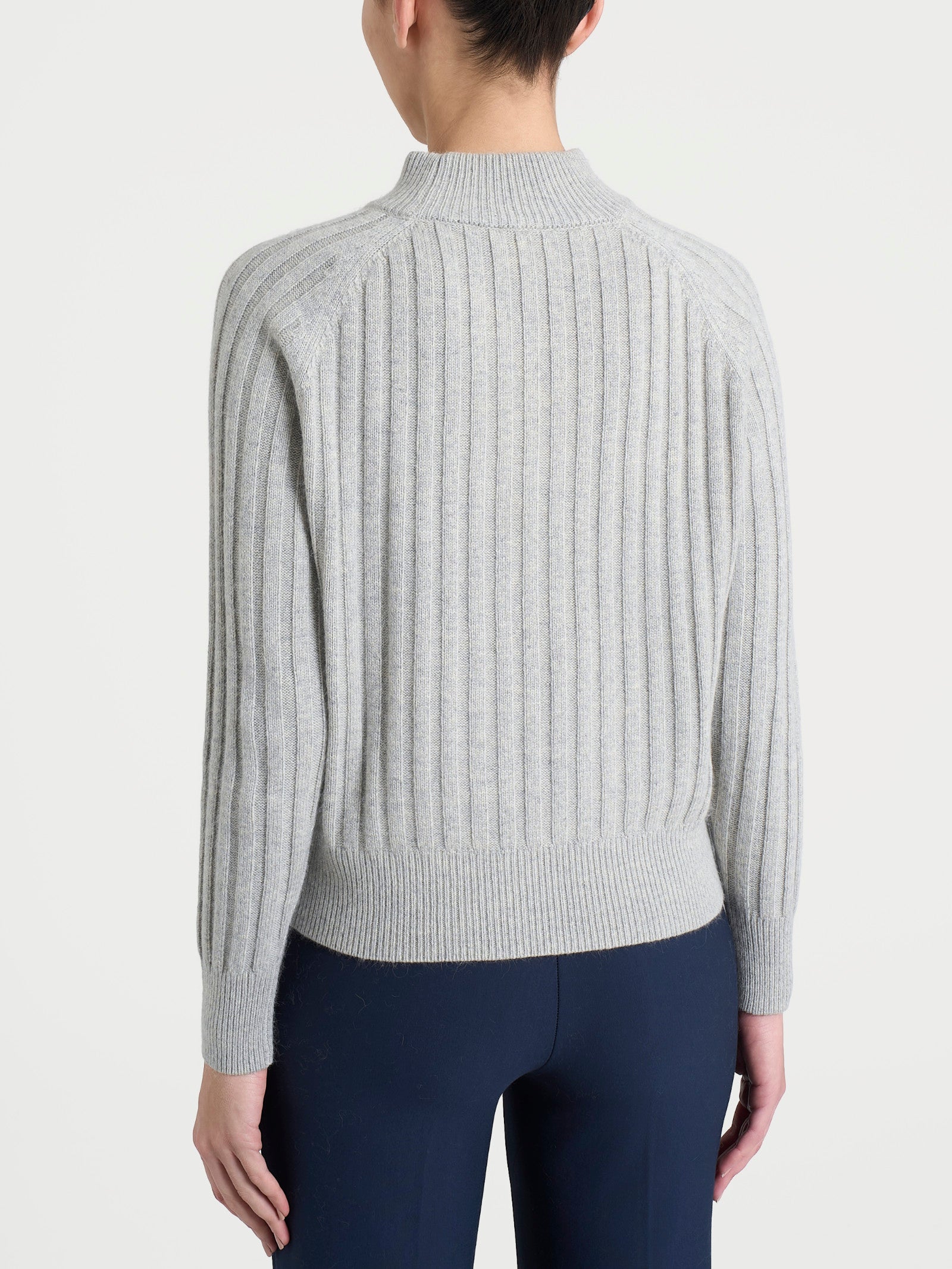 Ragno Natural Soft Lupetto Coste Maglia Ghiaia Mel. Collo Alto