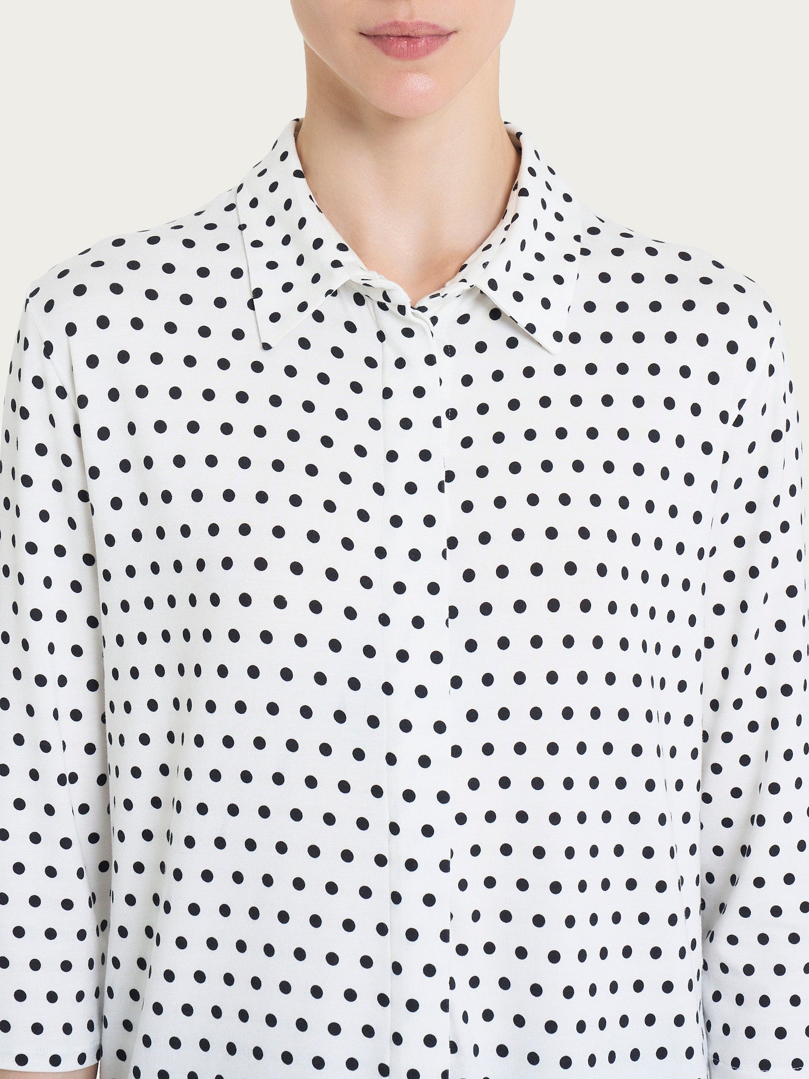 Ragno Viscosa Summer Camicia pois manica 3/4 Fant.Bianco