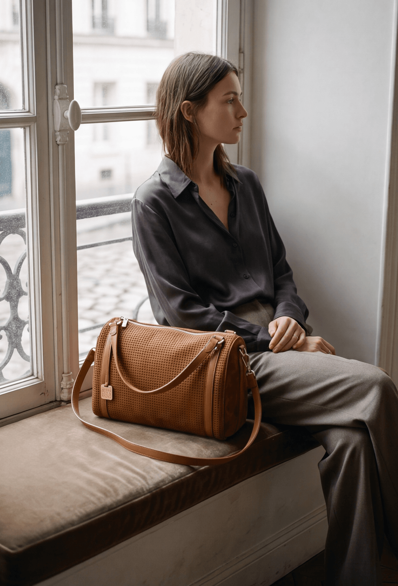 Maria Grazia Severi RG25914-3 Borsa Cilindro Traforata Media