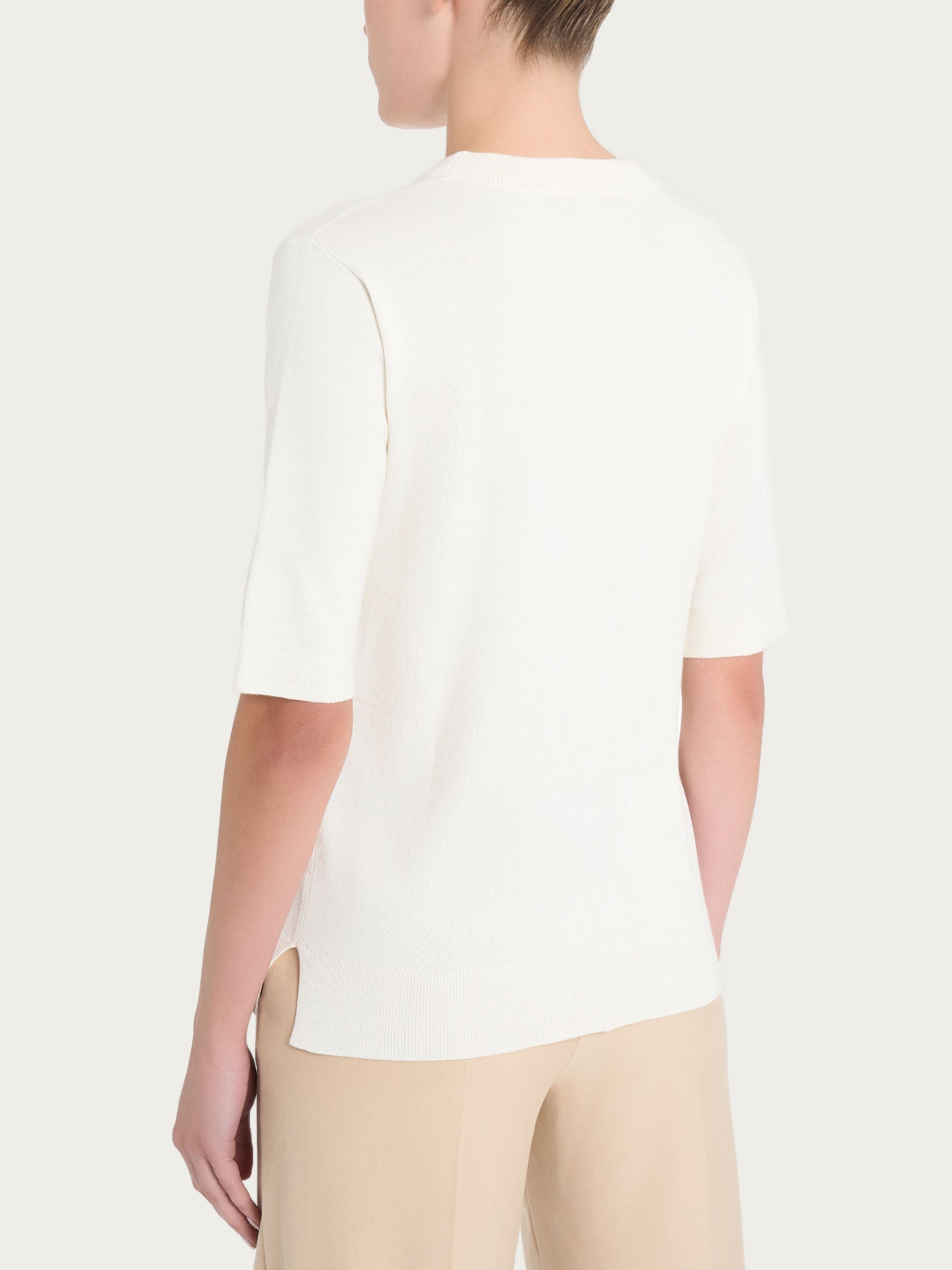 Ragno Four Seasons maglia manica corta avorio viscosa